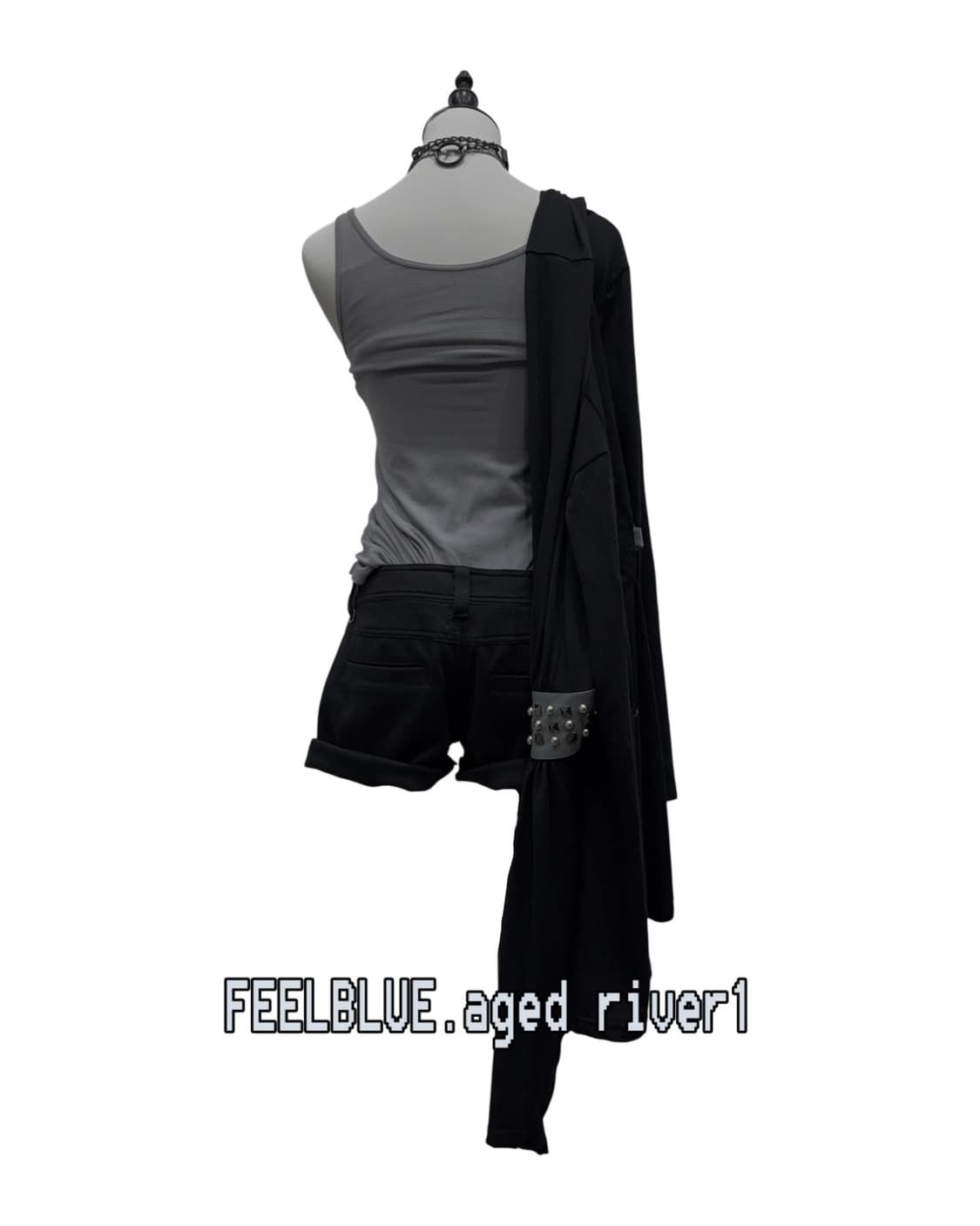 Punk Layered Gray Set 펑크 블랙&그레이 3pcs 세트 상품이미지5