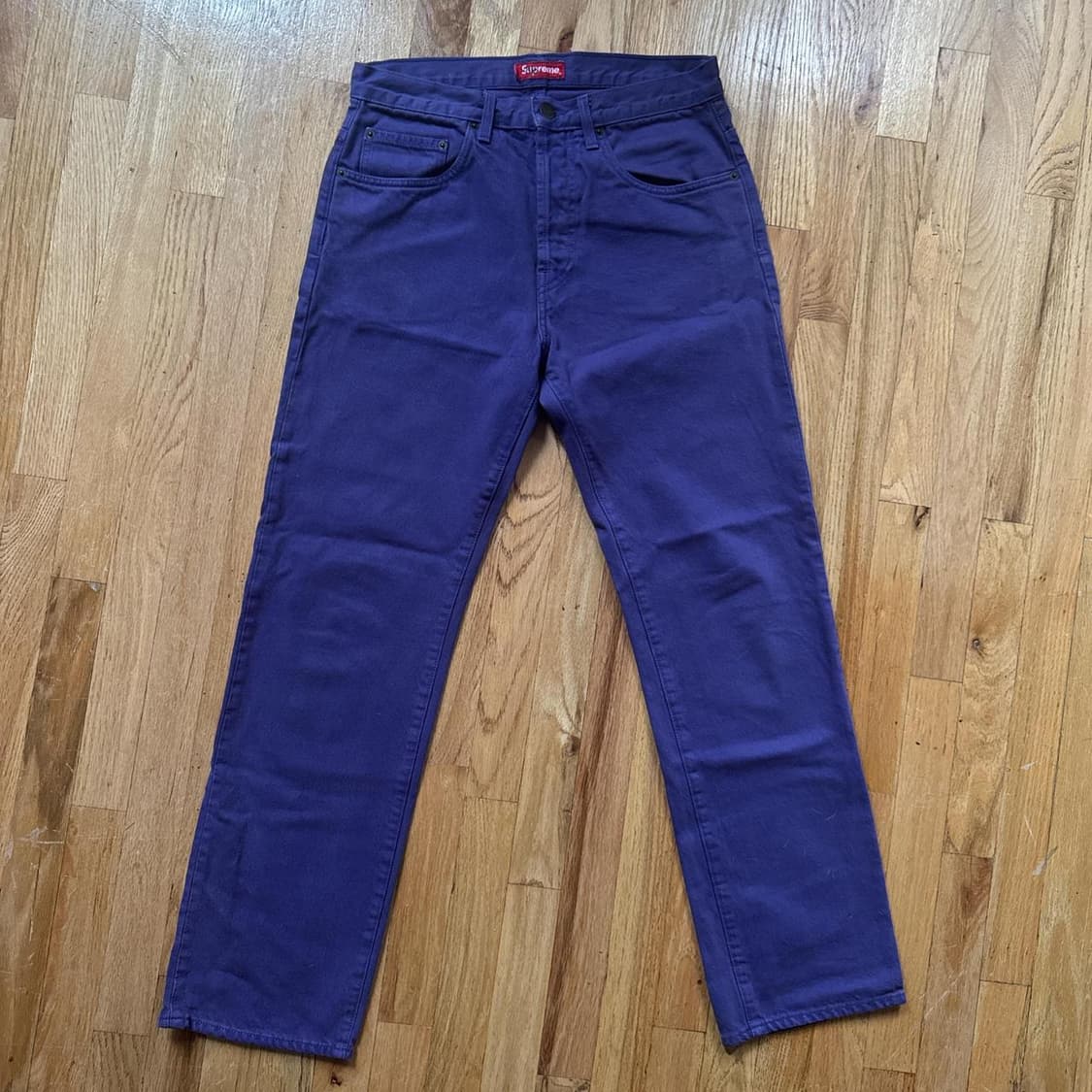 슈프림 워시드 스타 데님 팬츠 퍼플 상품이미지3