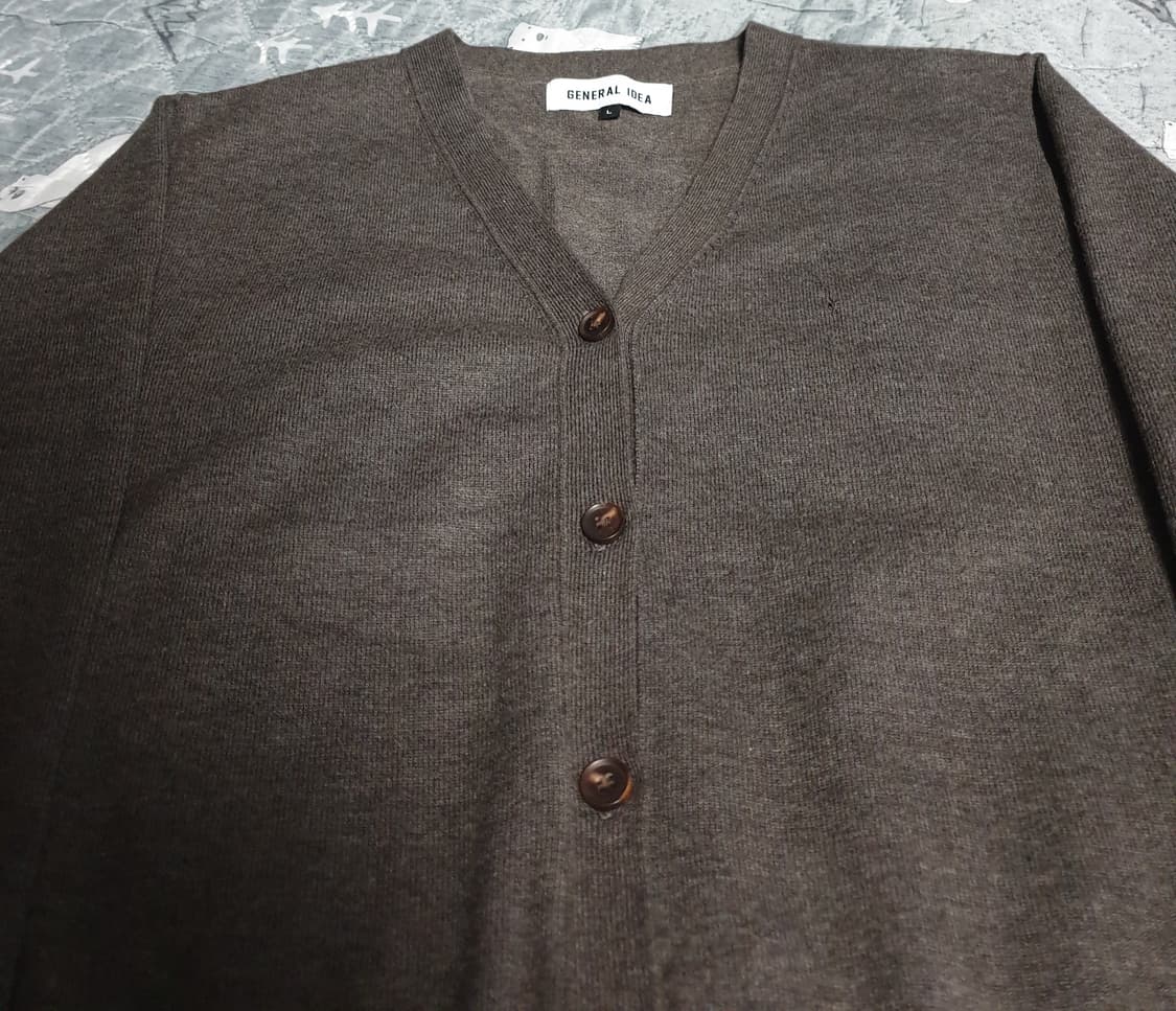 제너럴아이디어 모달혼방 에센셜 가디건 모카 (L) 상품이미지2