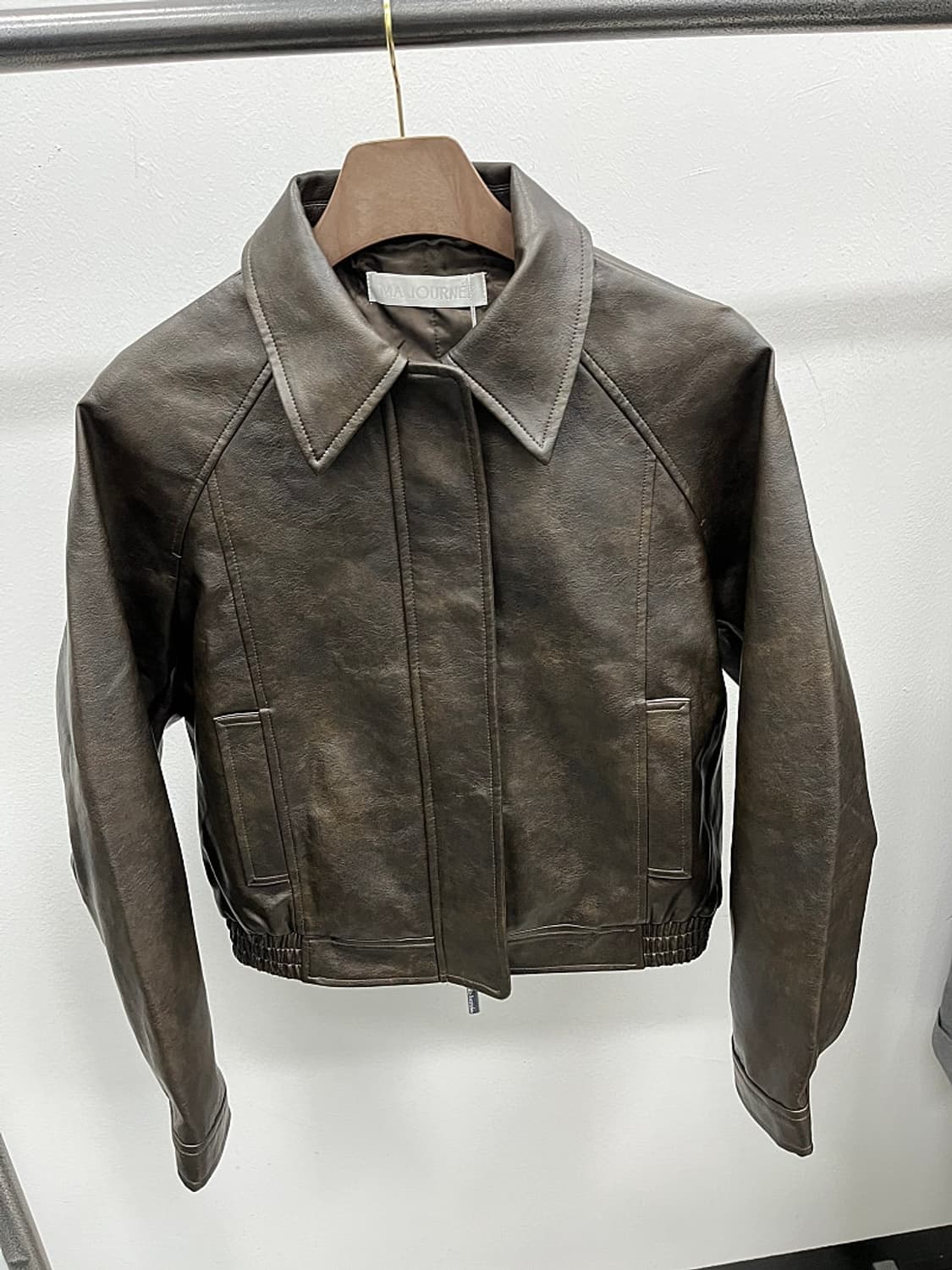 마조네 비건레더 블루종  상품이미지1