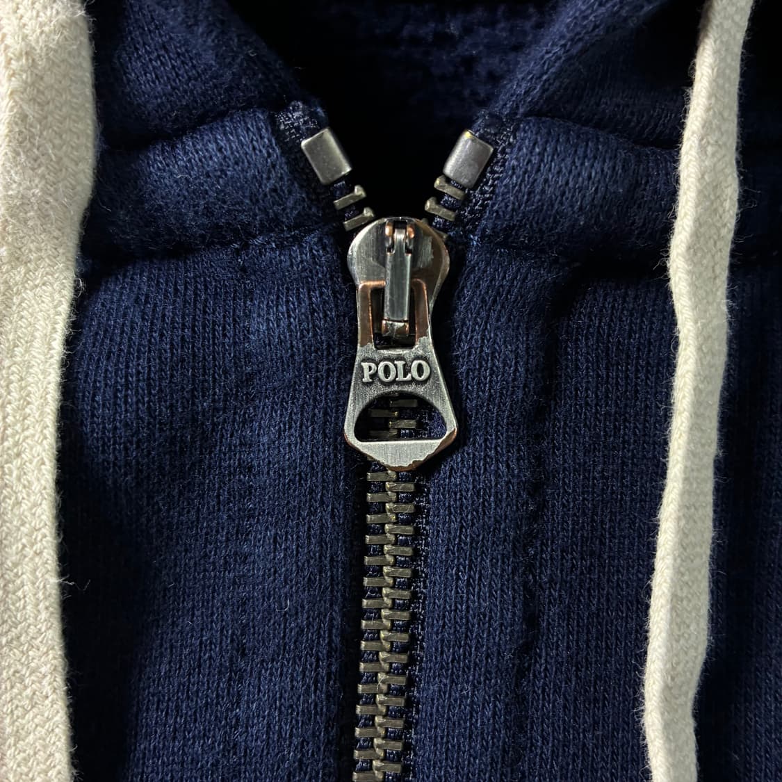 Polo  폴로 랄프로렌 자수 코튼 네이비 써멀 후드집업  상품이미지4