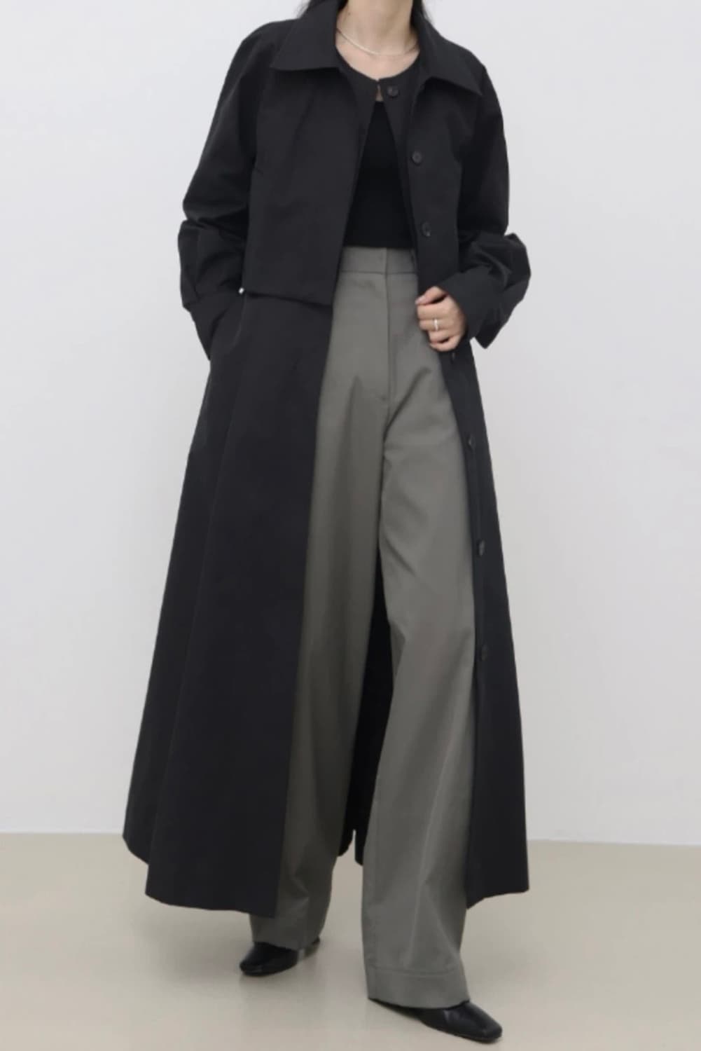 트리밍버드 Steady 3way 트렌치코트 블랙 상품이미지3
