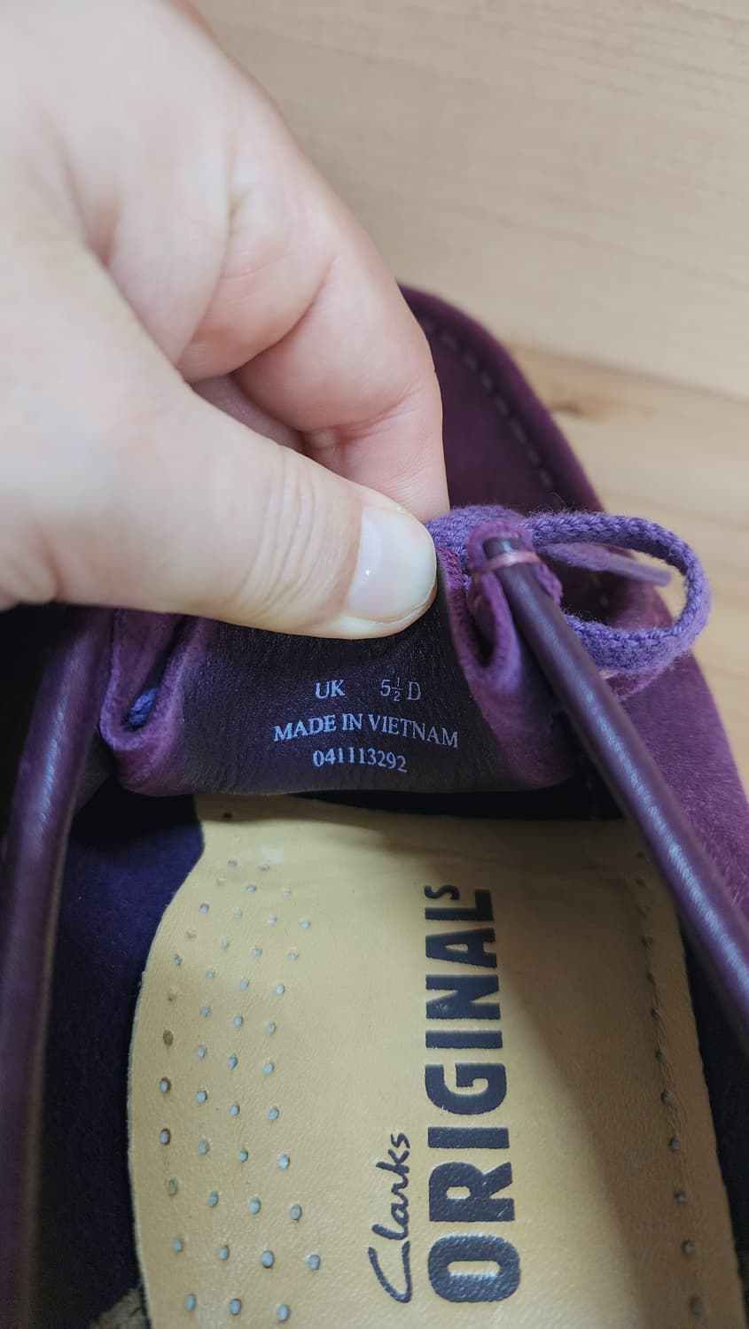 클락스 왈라비 퍼플 스웨이드 UK5.5 상품이미지7