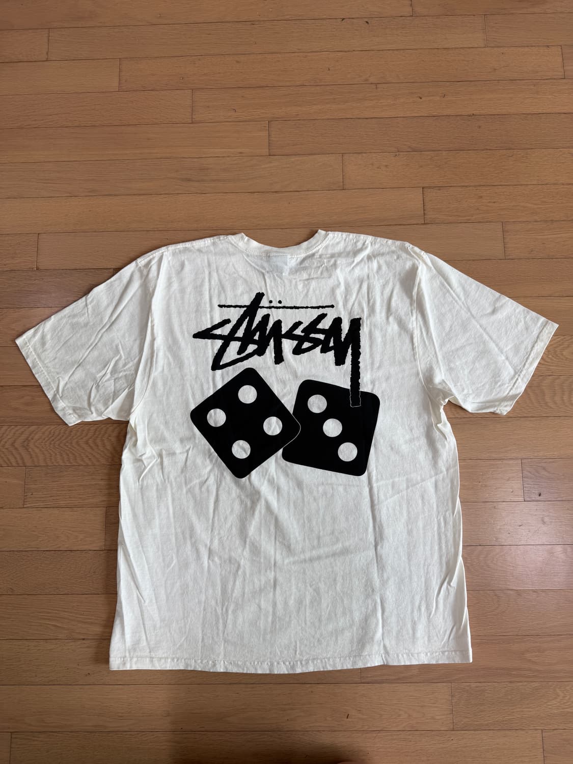[XL] stussy 스투시 다이스 피그먼트 다이드 반팔 티셔츠 내츄럴 상품이미지6