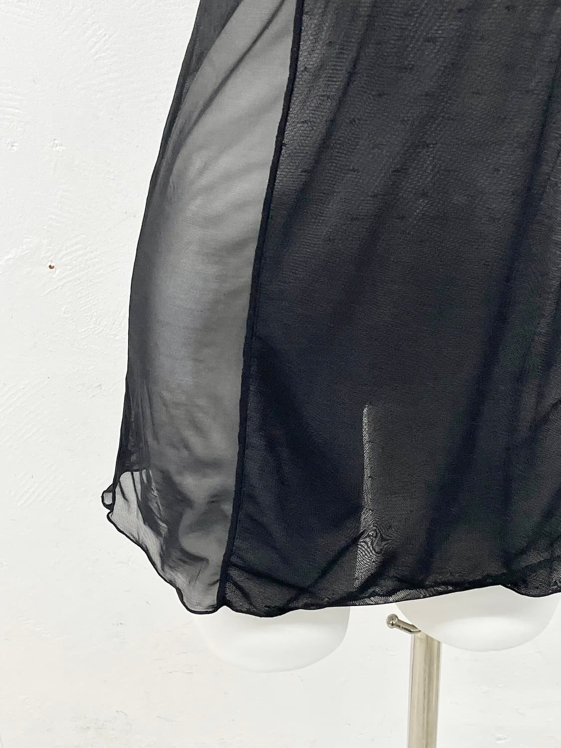 블랙 시어 레이스 슬립 상품이미지3