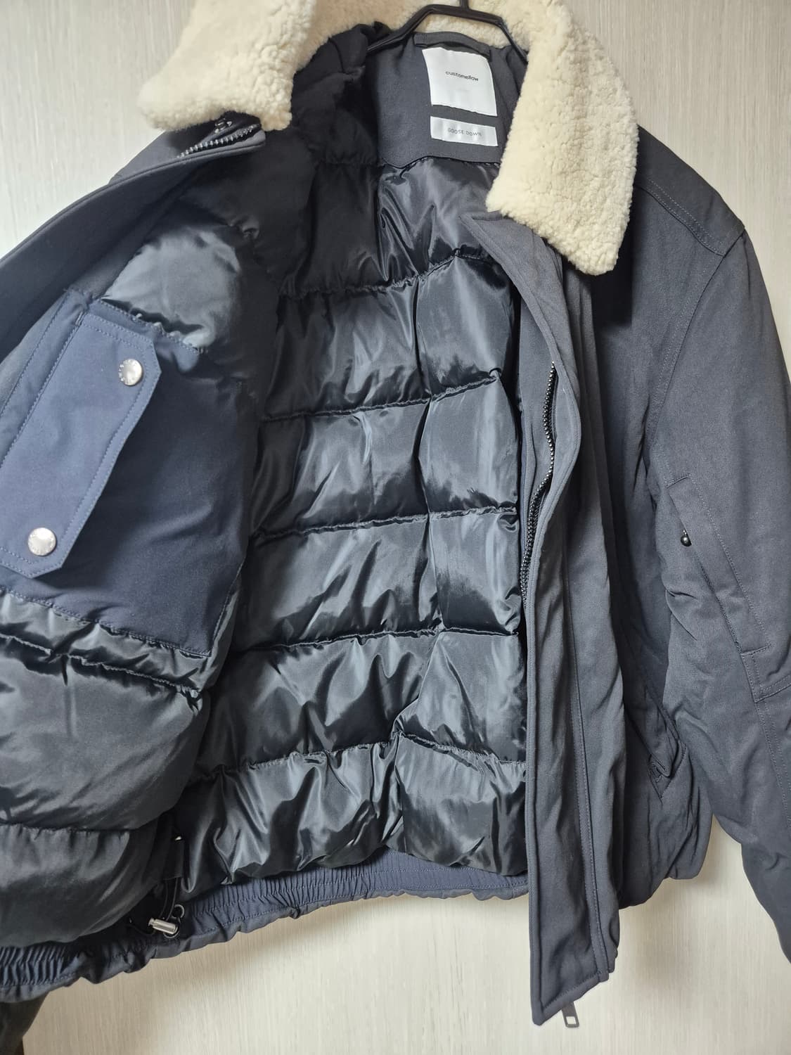 (24년) 커스텀멜로우 양모퍼카라 다운 블루종 95 상품이미지5