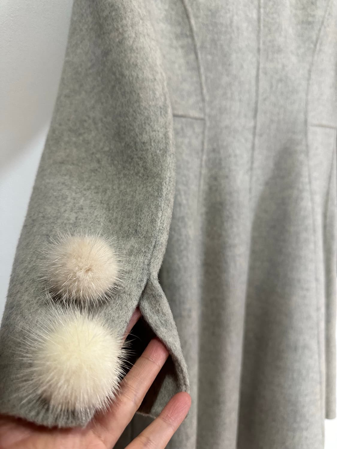 플라스틱 아일랜드 울90 코트 상품이미지5