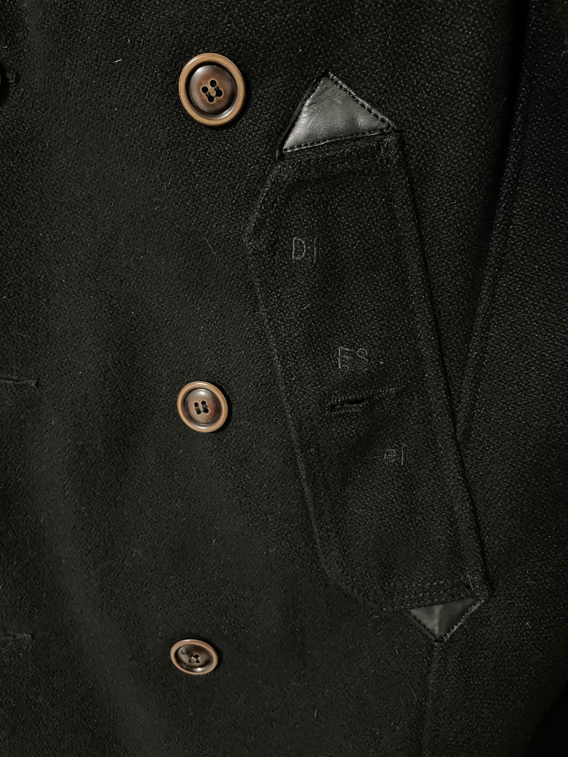 디젤 블랙 코트 S USA 정판  상품이미지3