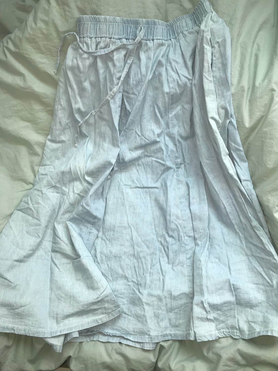 빈티지 모리걸 롱스커트 아이스데님색상 상품이미지1