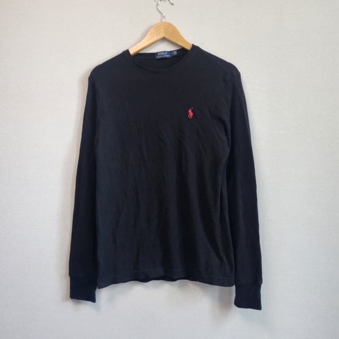 [L] 폴로 랄프로렌 블랙 와플 긴팔티 상품이미지1