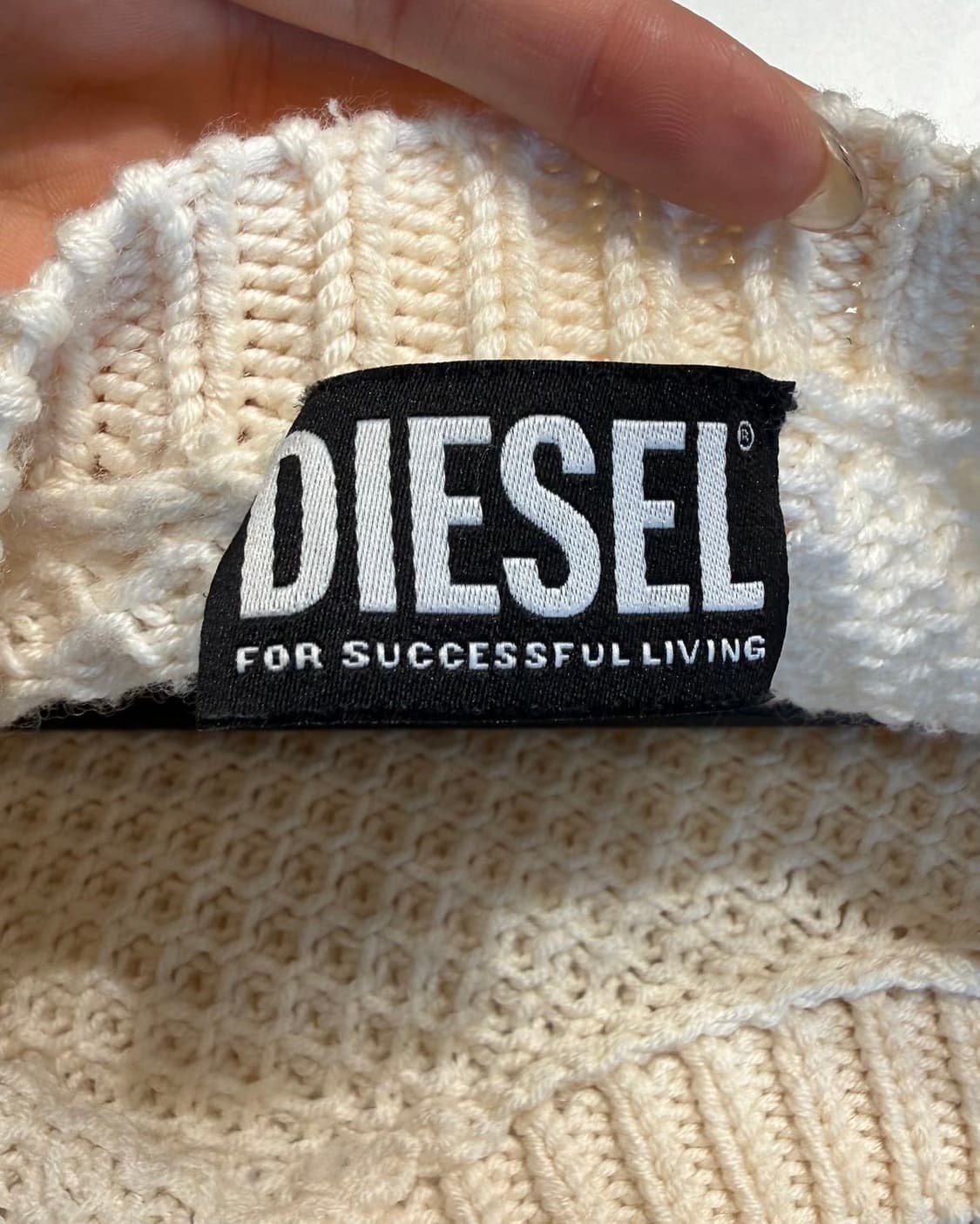 디젤 아이보리 패치워크 울 니트  상품이미지8