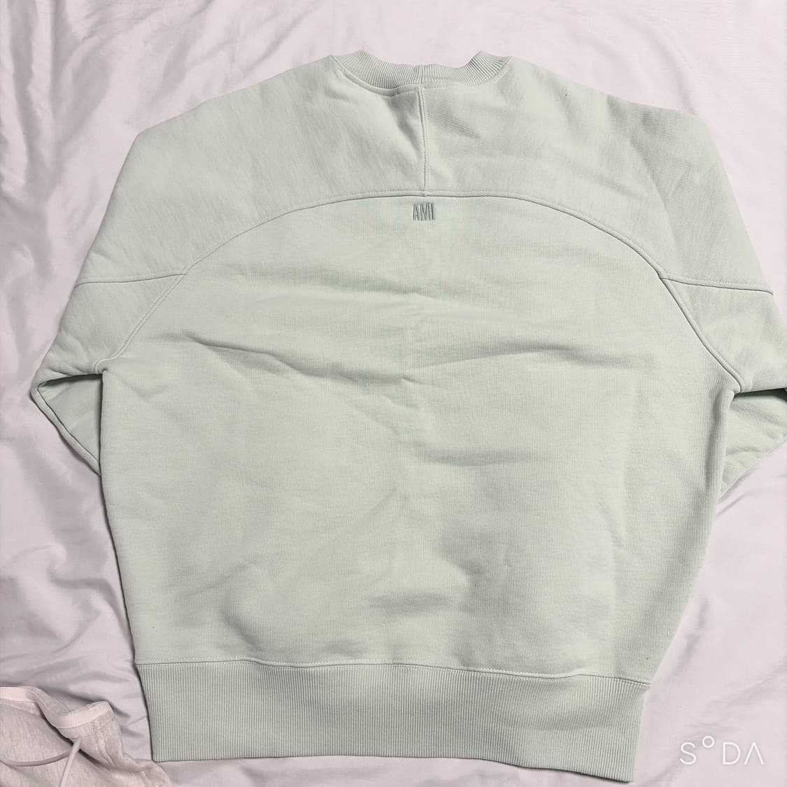 아미 스몰 하트 로고 민트 맨투맨 M 상품이미지2