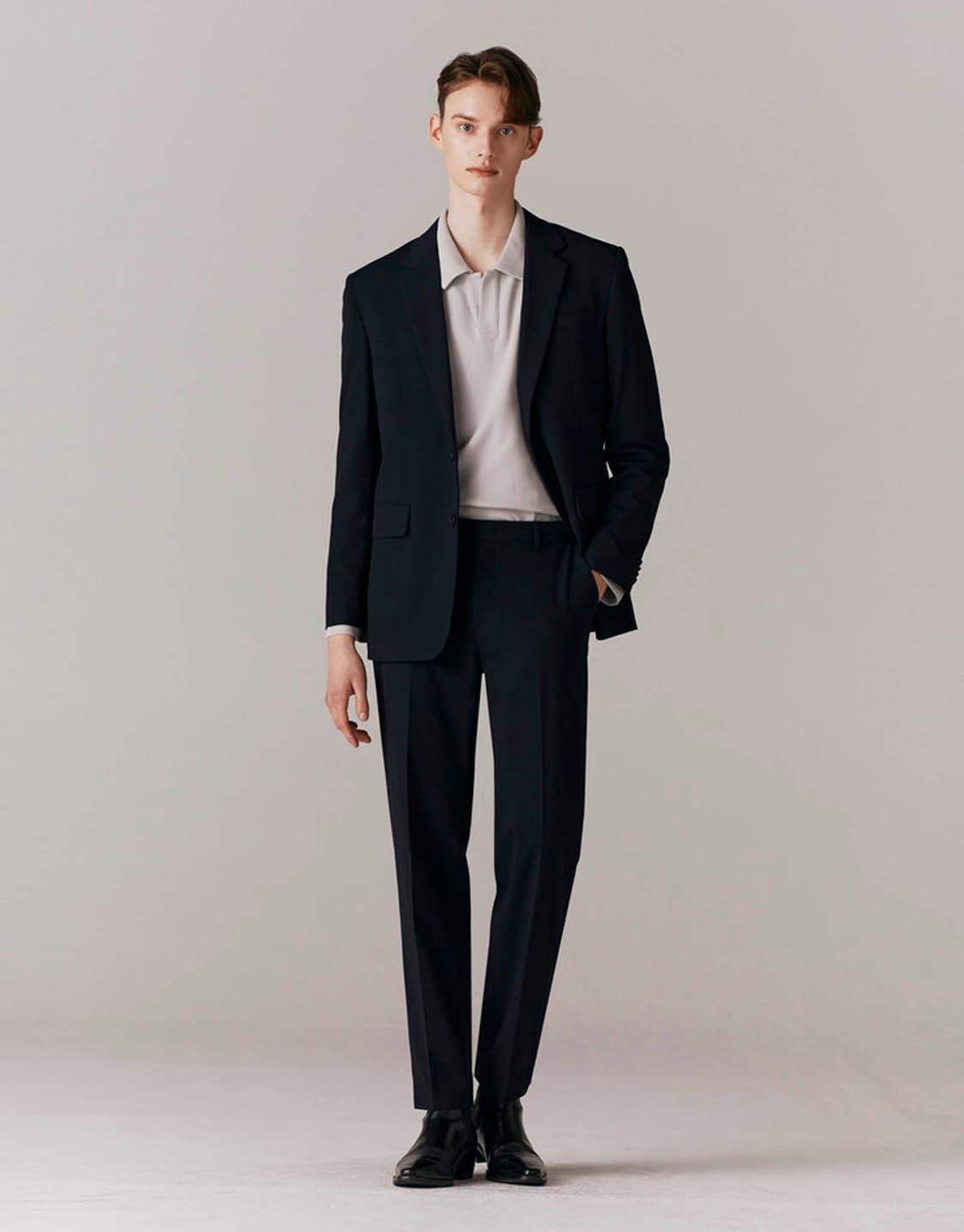 남자정장 컨셉원 TR 셋업 수트 블랙 세미오버 100 32 상품이미지2