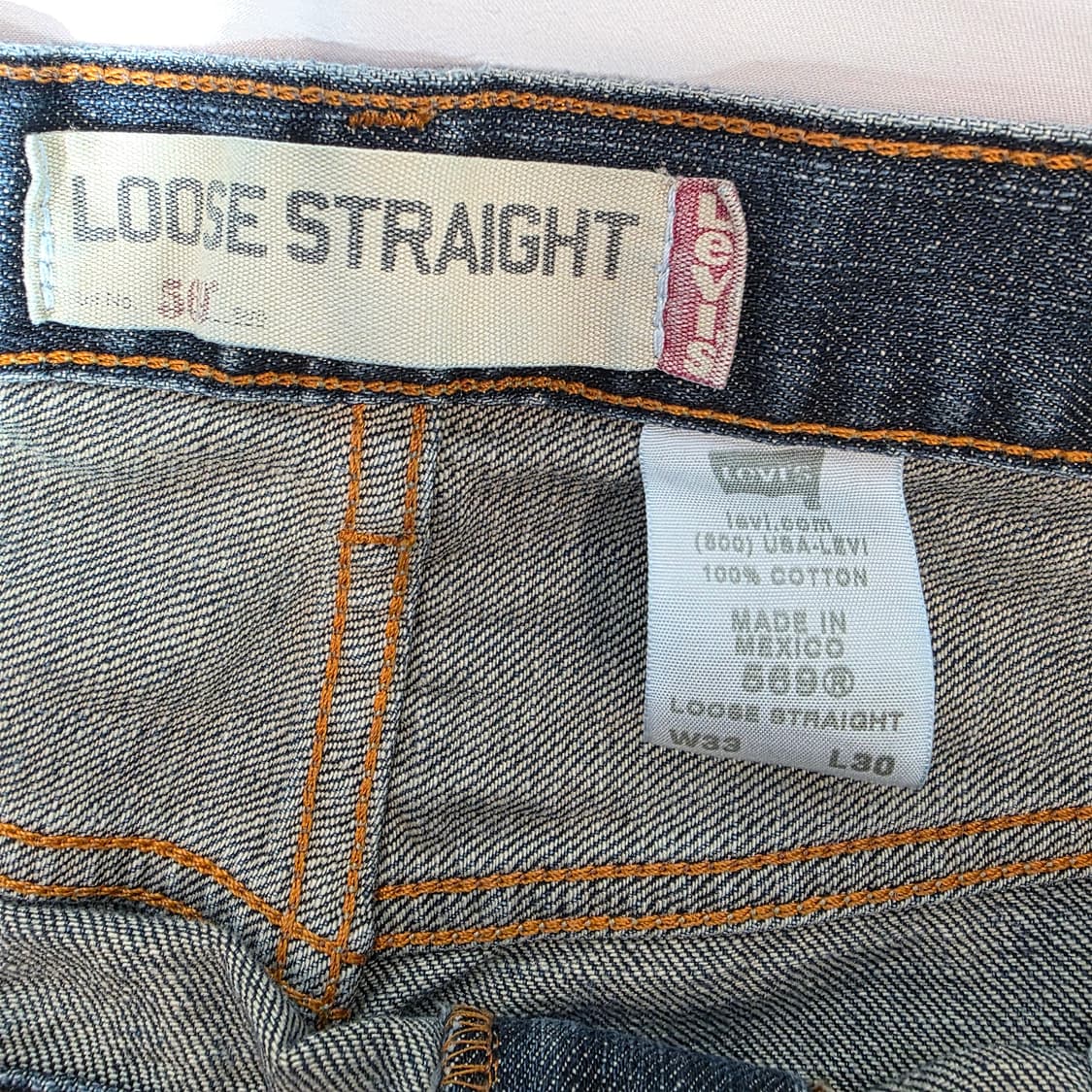 [W33L30]00s 리바이스 569 루즈 스트레이트핏 데님 팬츠 상품이미지4