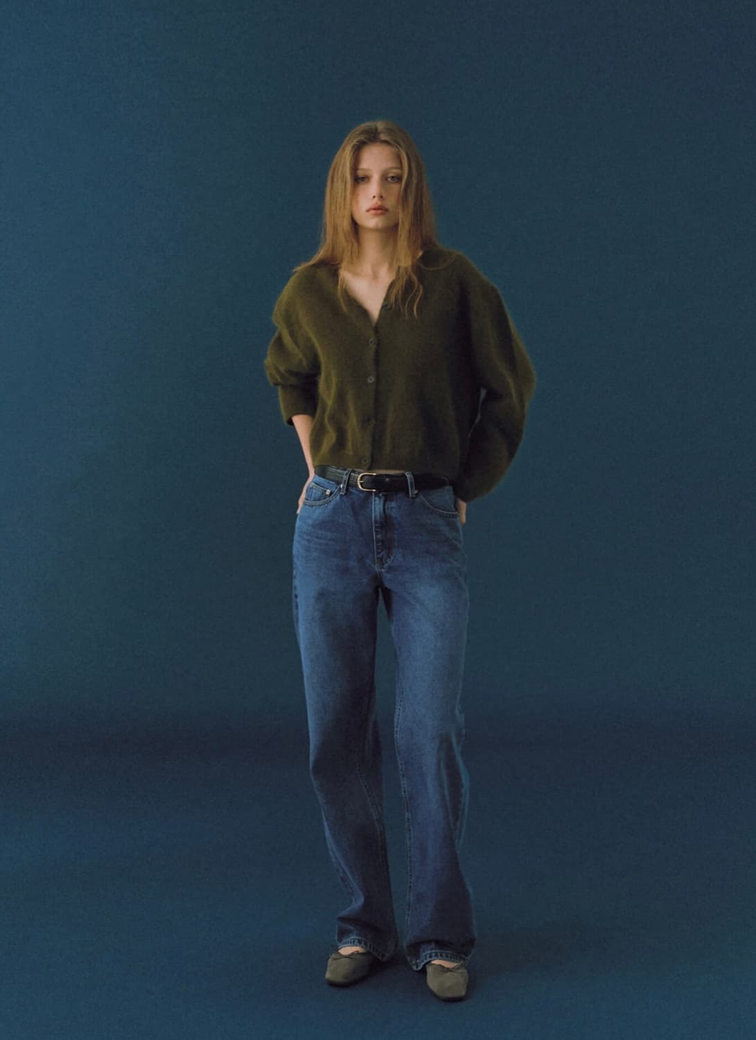 (새상품/택)스무드무드 카키 지나 앙고라 가디건Geena cardigan 상품이미지2