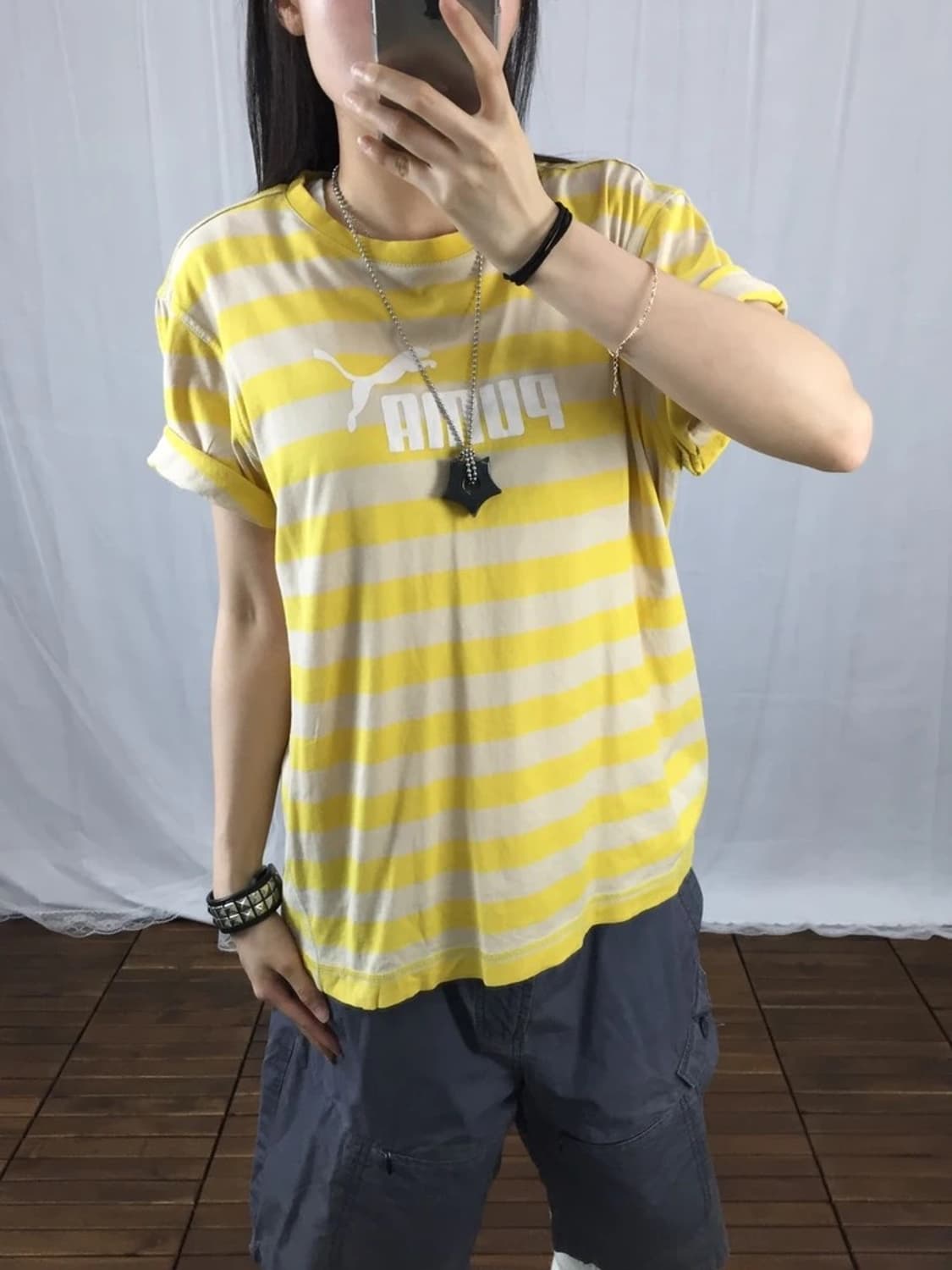 Puma Yellow Stripe Logo Tee 상품이미지3