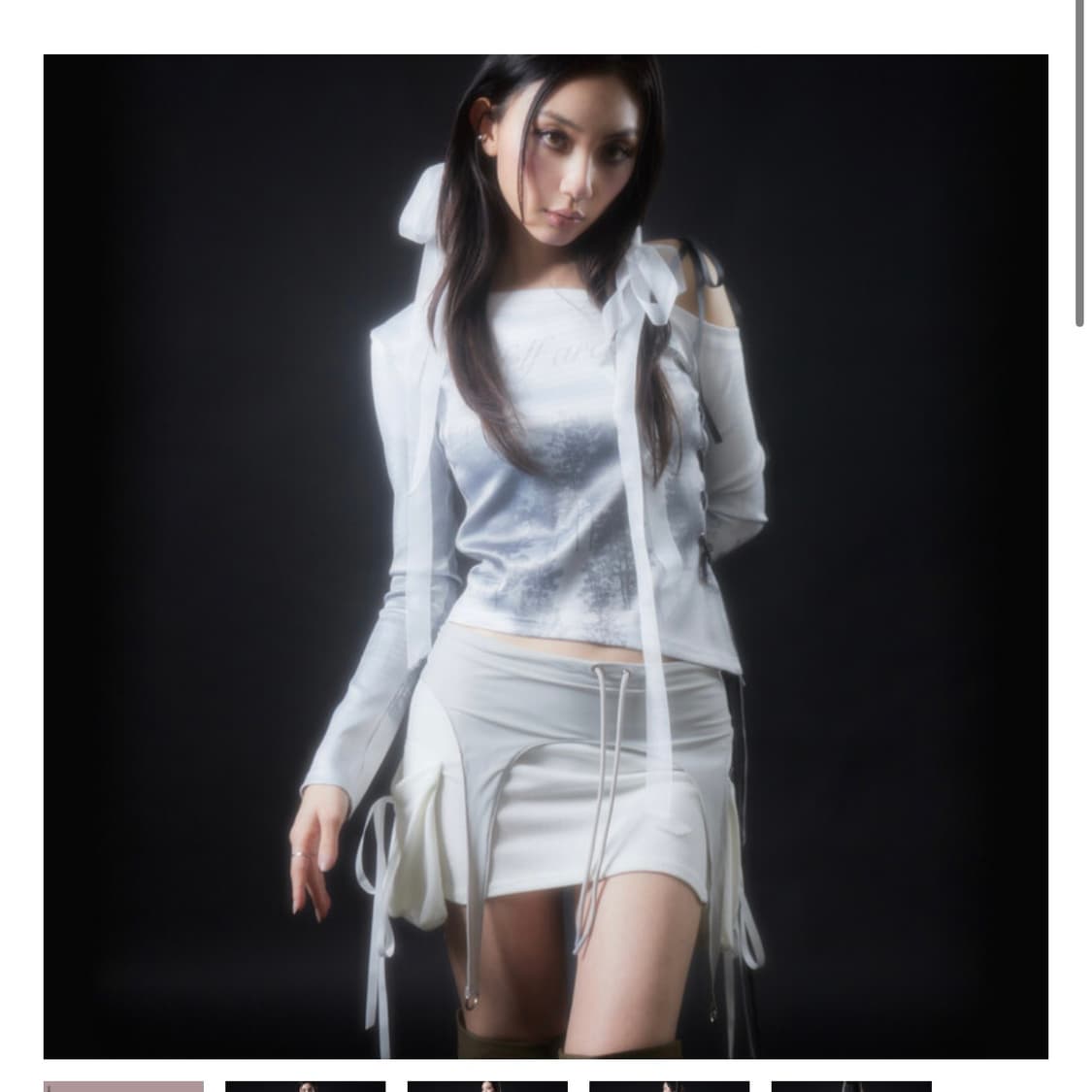 엘프엘프엘프아카이브스 카고 가터 스커트 상품이미지2