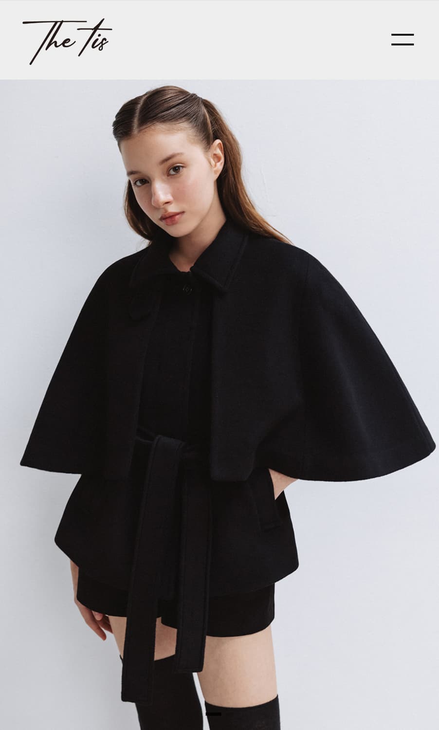 더티스 울 발마칸 케이프 코트 상품이미지3