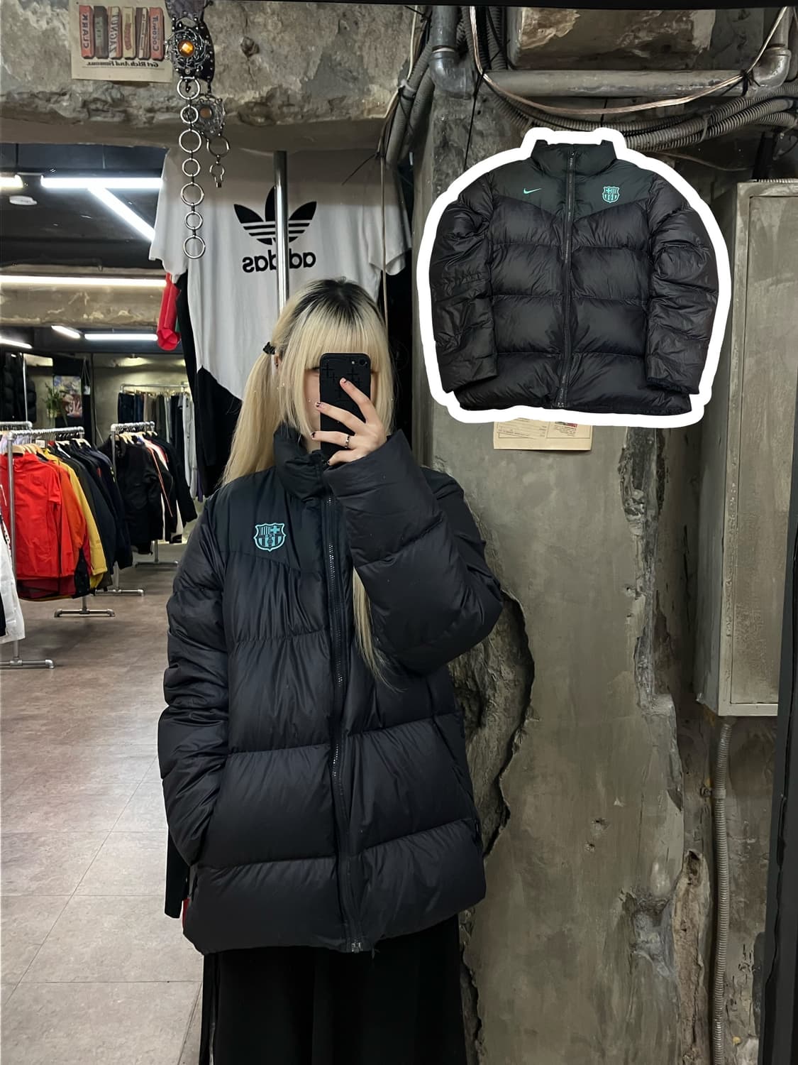 나이키 FC 바르셀로나 덕다운 패딩 블랙 XL  #csz2120 상품이미지1