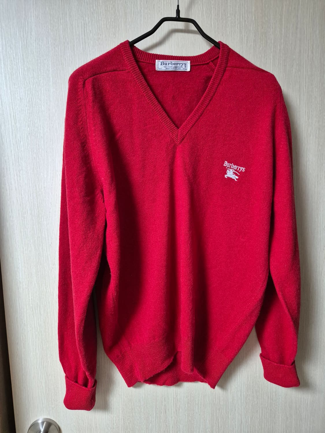(정품) 버버리  루즈핏 퓨어 램스울 니트 스웨터  스코틀랜드 상품이미지1
