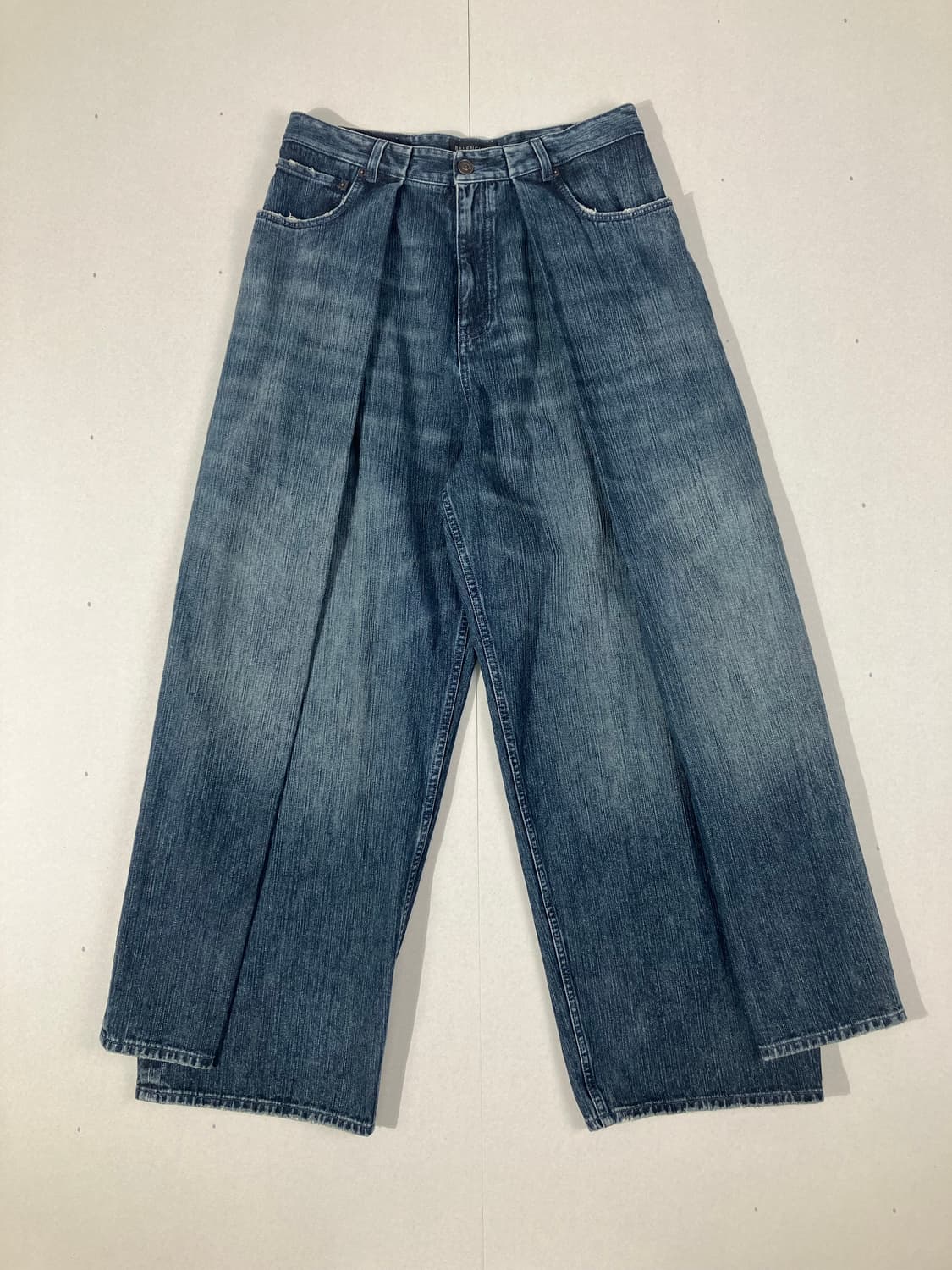 발렌시아가 더블 사이드 데님 팬츠 다크블루 상품이미지1