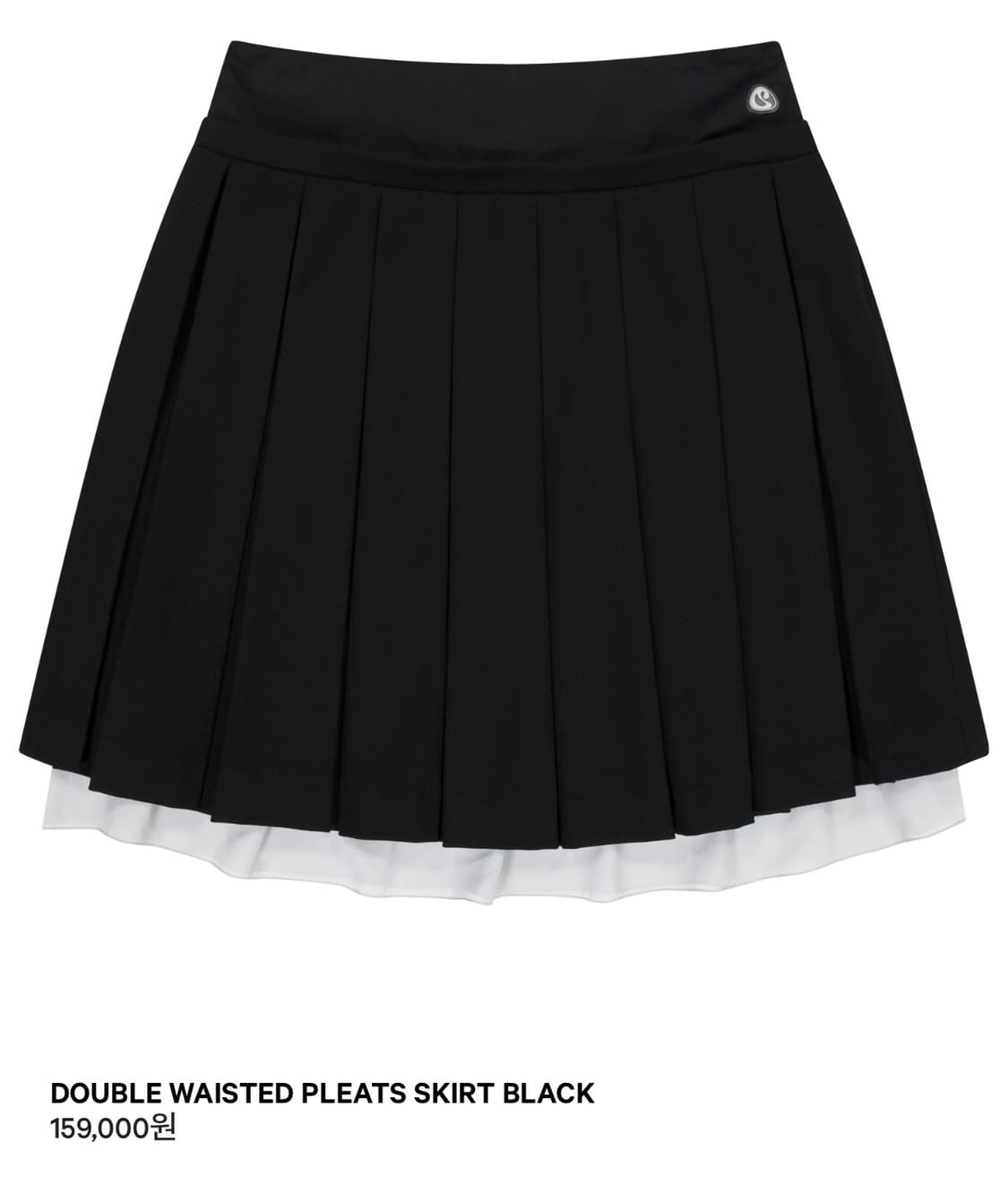 DOUBLE WAISTED PLEATS SKIRT BLACK 상품이미지1