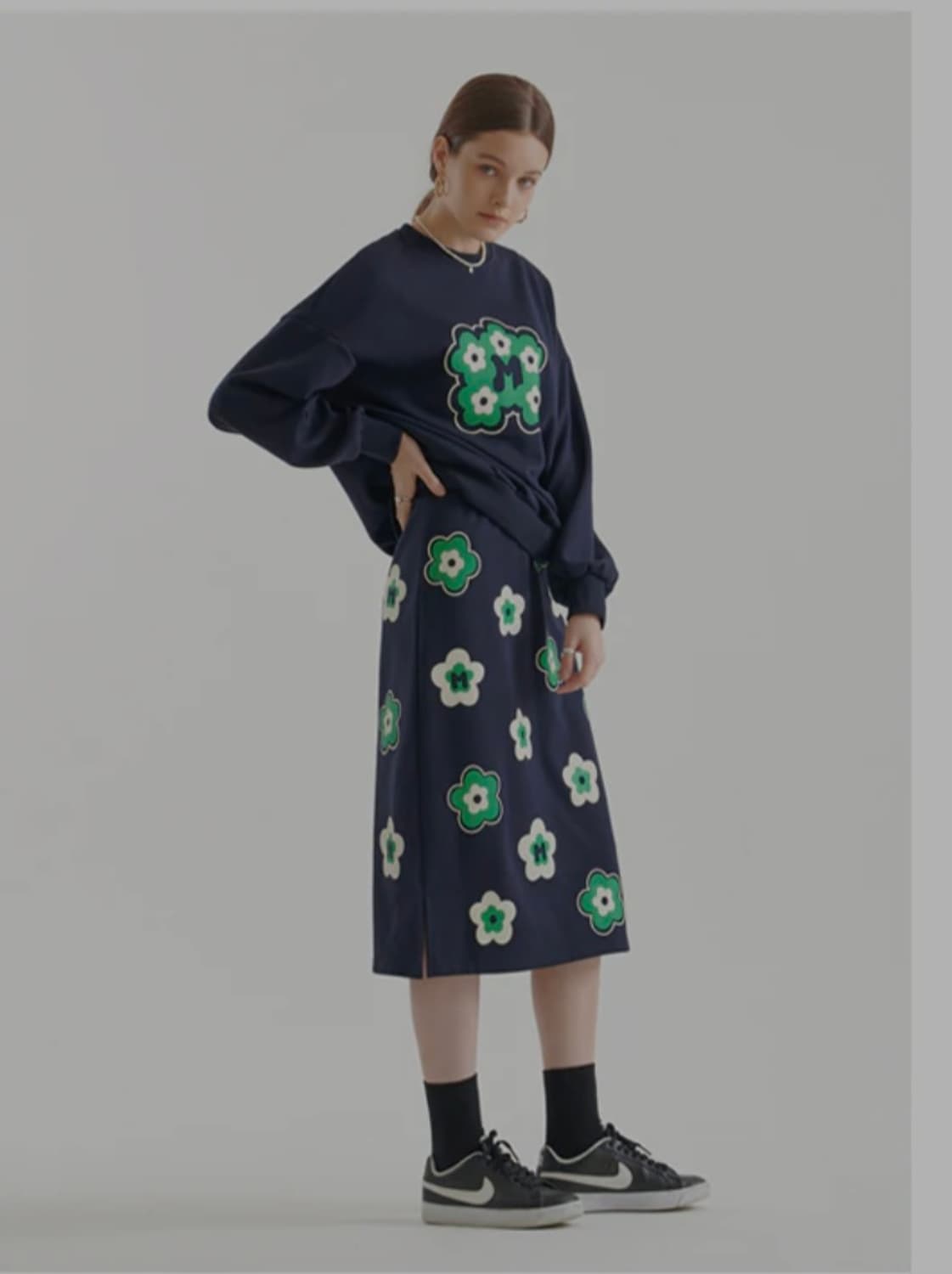 메타퍼(Metapher) MET 플라워 스커트 상품이미지3