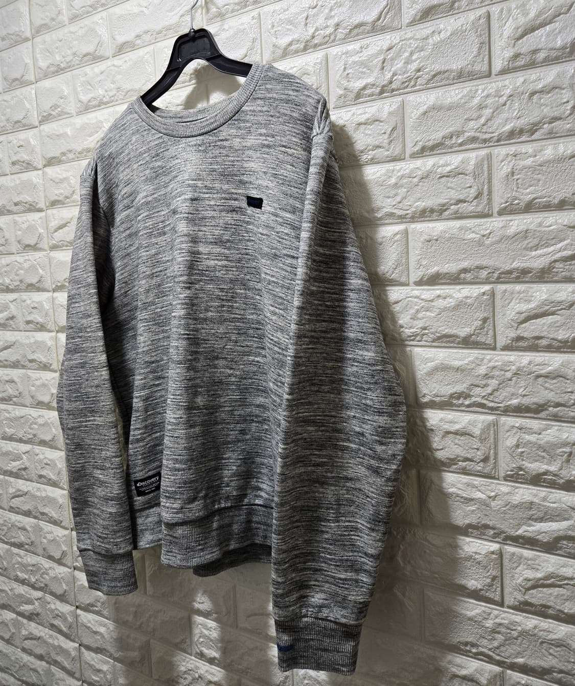 디스커버리 스몰로고 기모 맨투맨 크루넥 티셔츠 105 상품이미지5