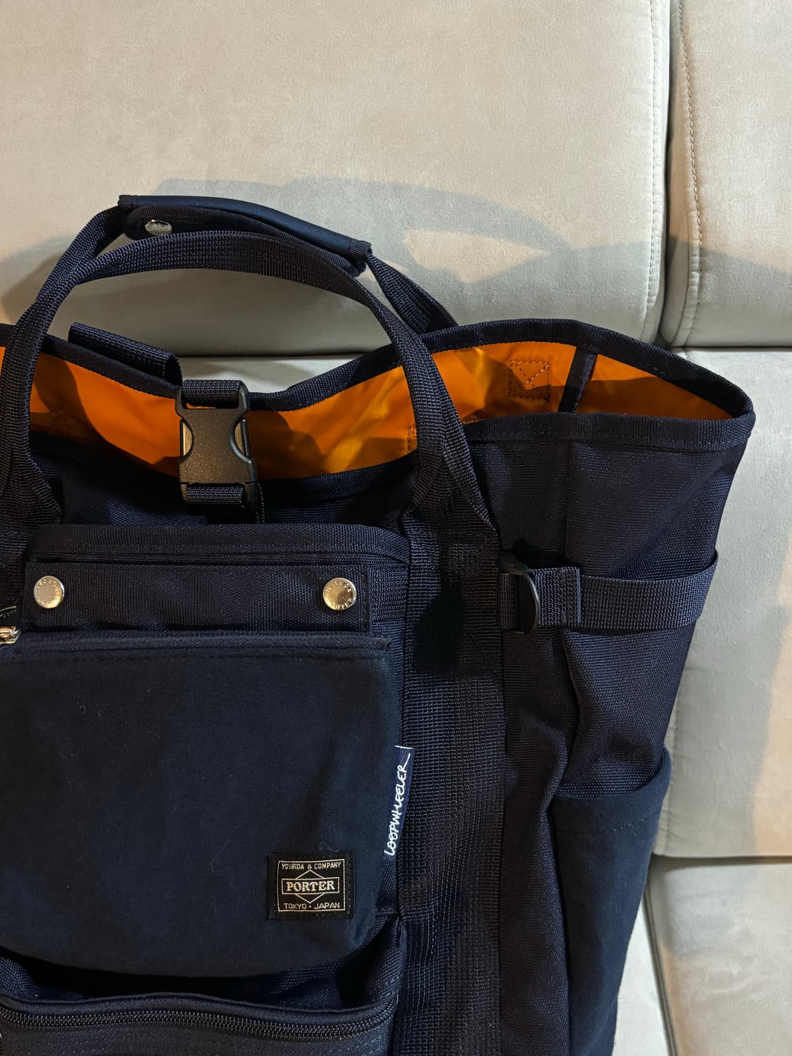 Porter x Loopwheeler 포터 2way 백팩 토트백 상품이미지3