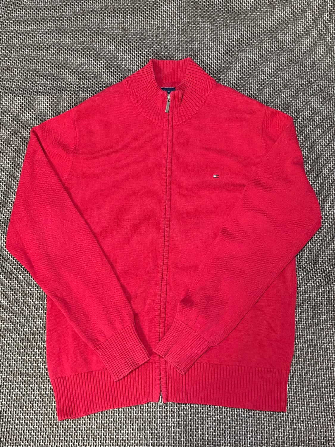 타미힐피거  레드 니트 집업 상품이미지4