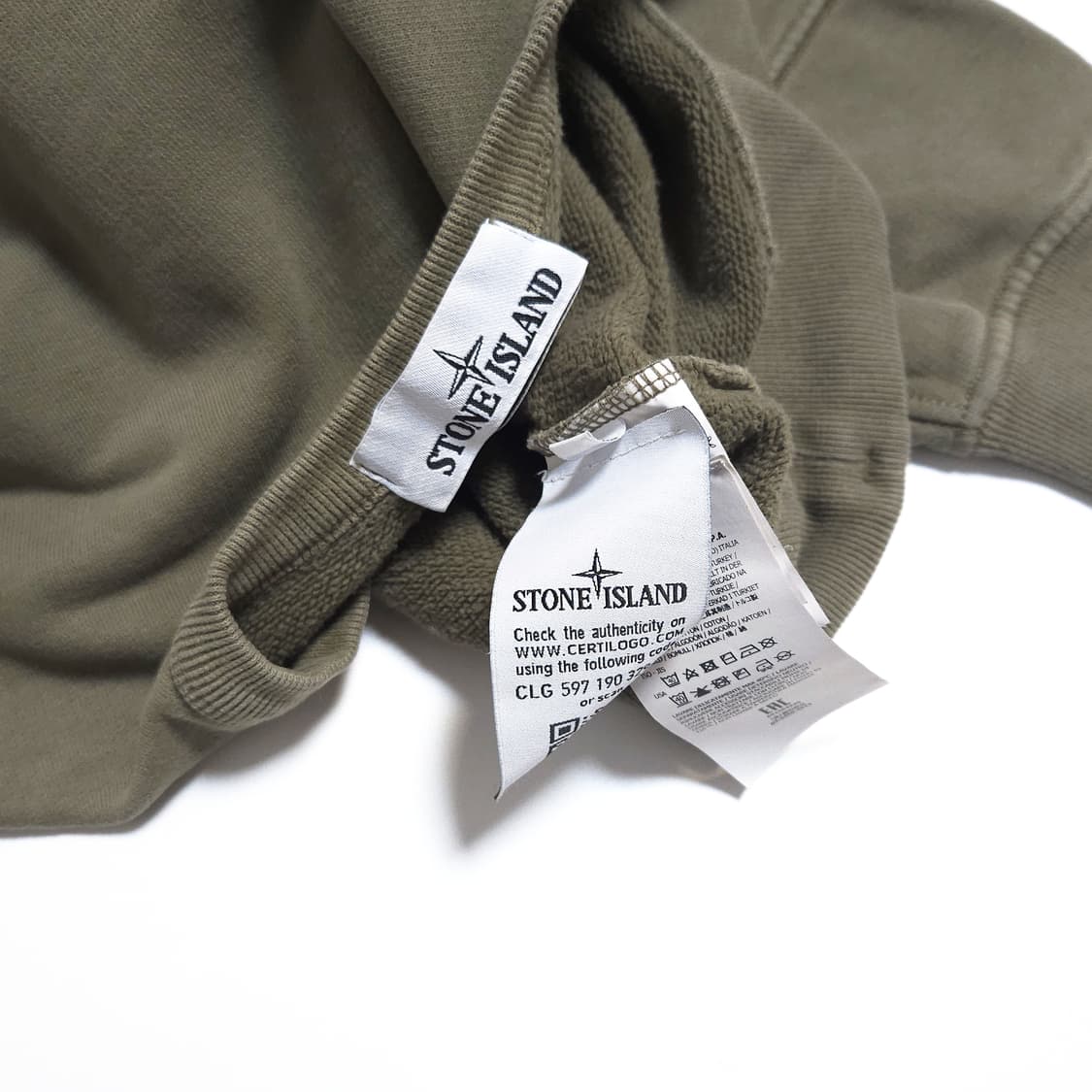 스톤아일랜드 와펜 가먼트다이 스웻셔츠 맨투맨 상품이미지5