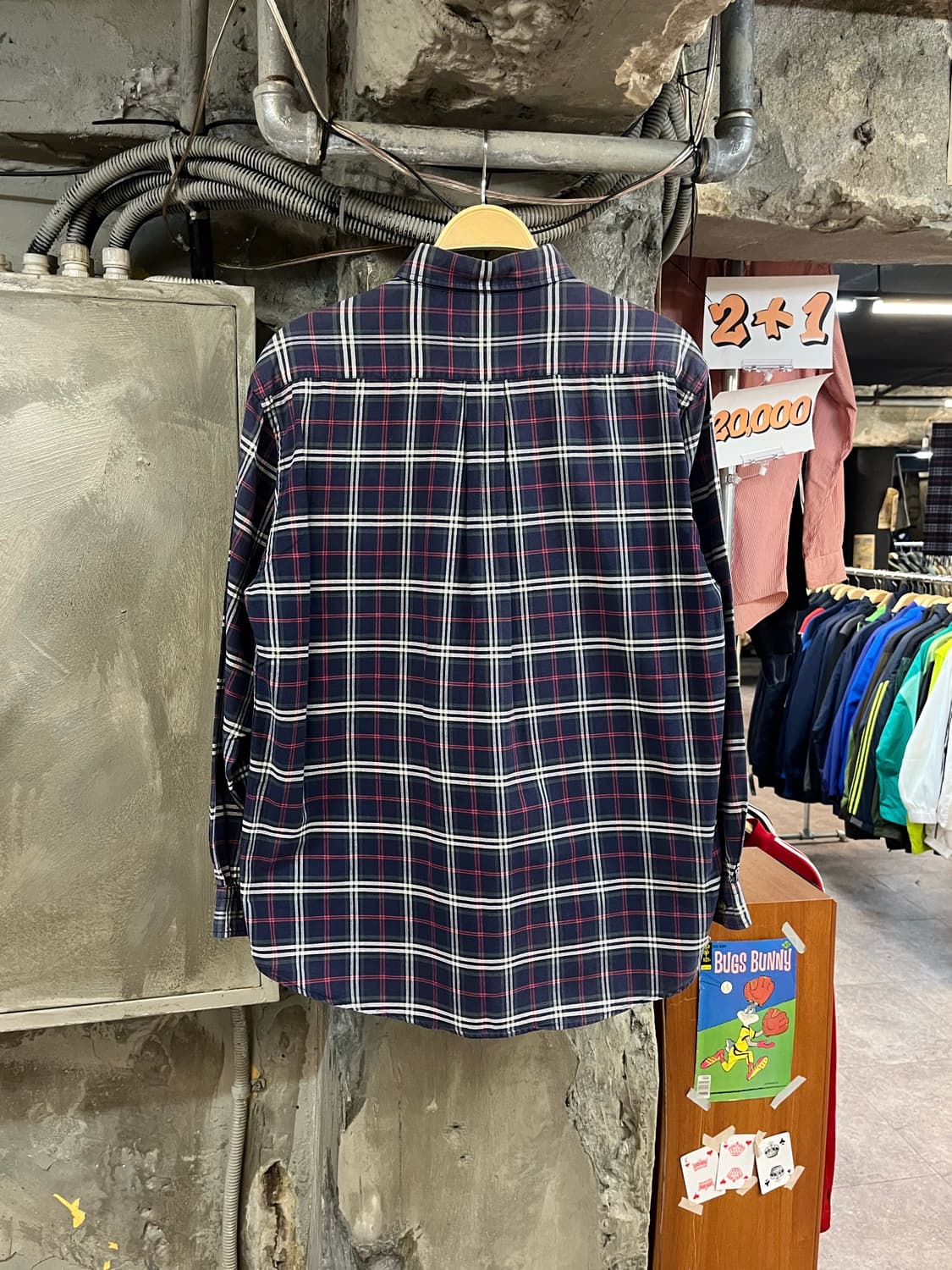 빈폴 체크 셔츠 네이비 100 #csz3244 상품이미지2