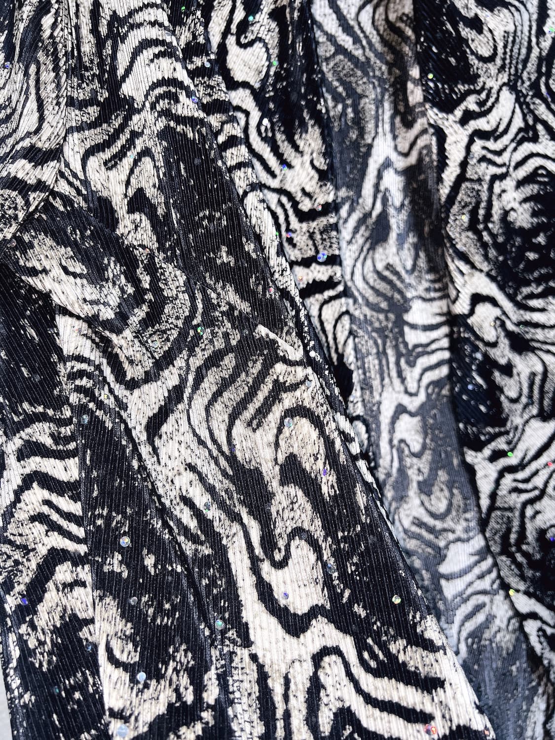 오네갸루 고스펑크 지브라 호피 레오파드 패턴 글리터 로브 가디건 오리엔탈 상품이미지10