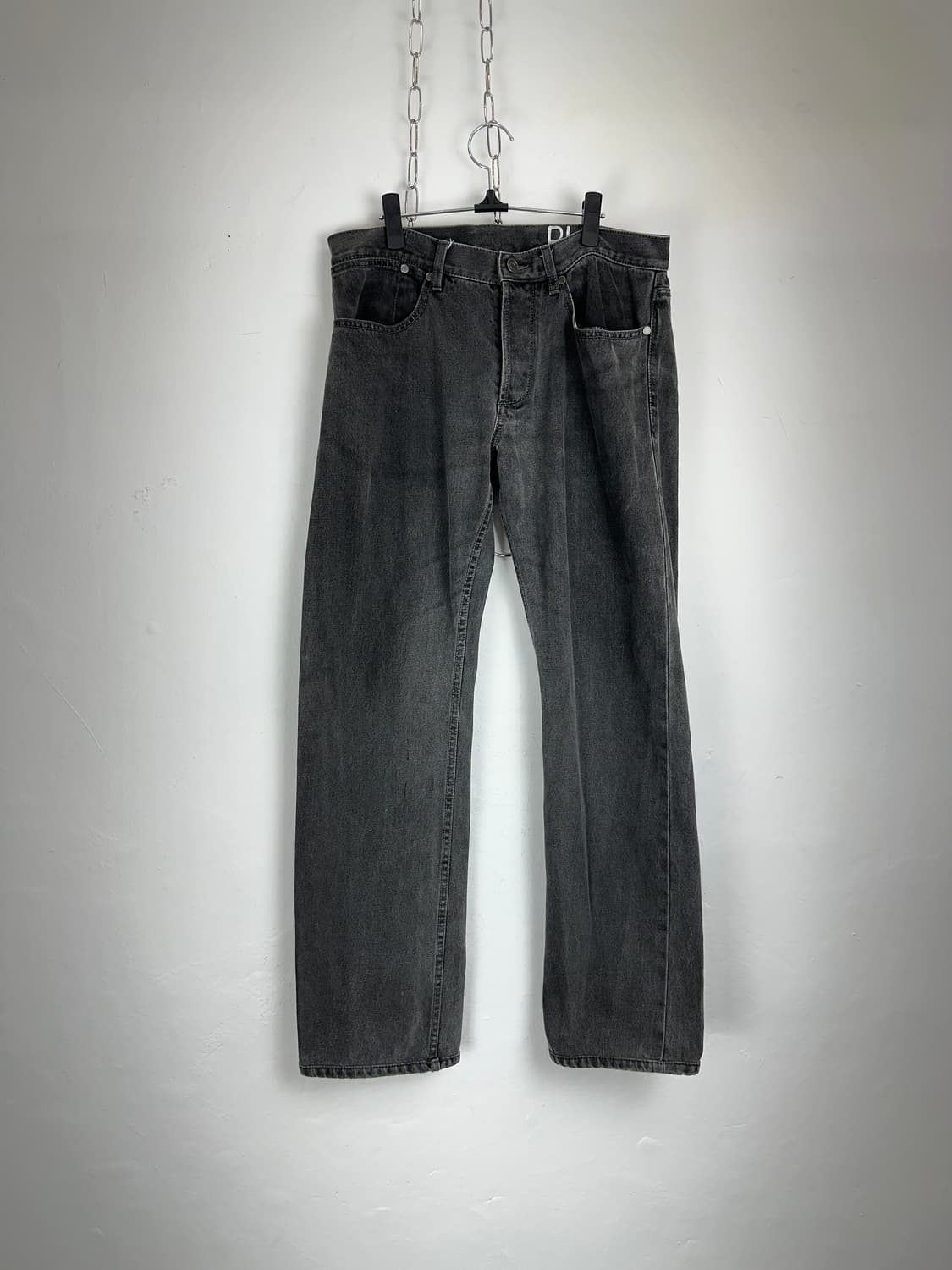 DKNY Pure Black Washed Denim Pants 상품이미지4