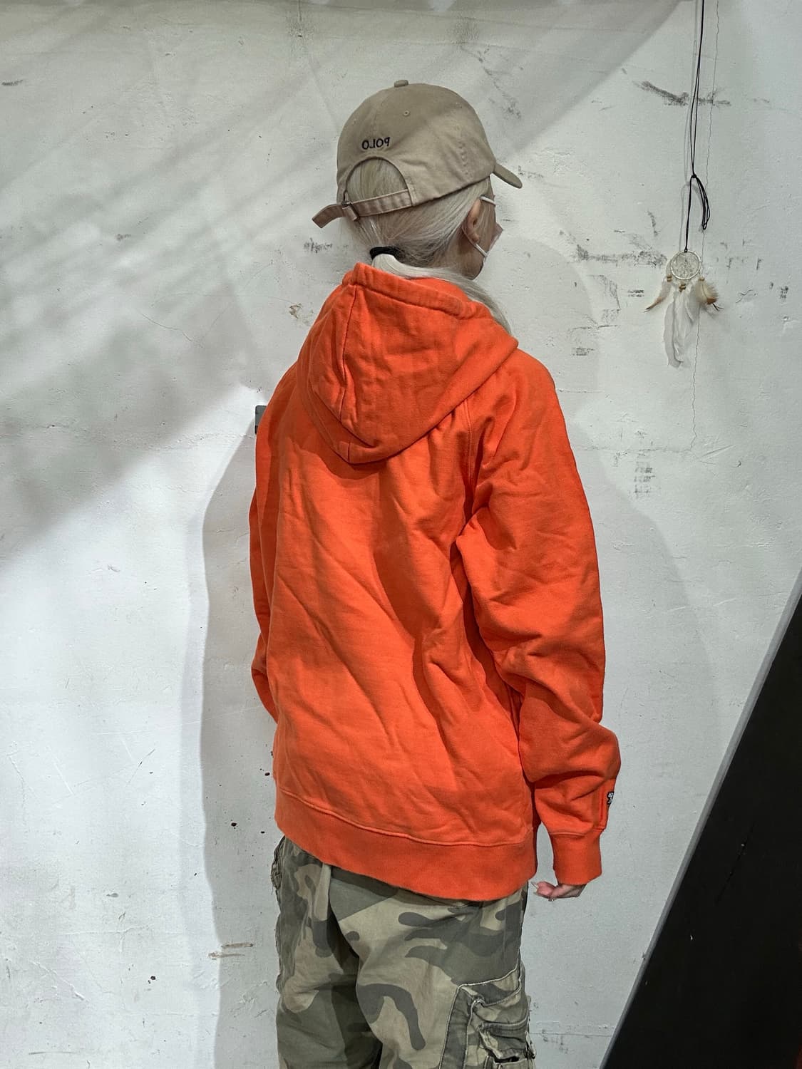 빈티지 오렌지 오버핏 후드티 L 상품이미지3