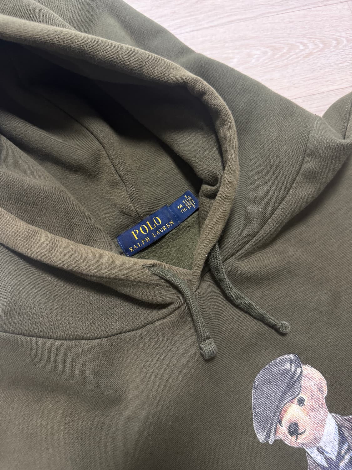 폴로 랄프로렌 베어 프린팅 후드티 xxl 상품이미지2