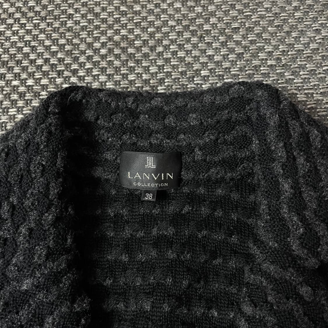 랑방 블랙 울 패턴 카라 가디건 자켓 38 상품이미지4
