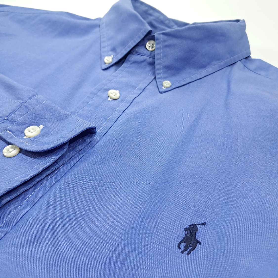 CL769 XL 폴로 90s 홍콩판 핀포인트 버튼다운 블루 셔츠 남방 상품이미지4