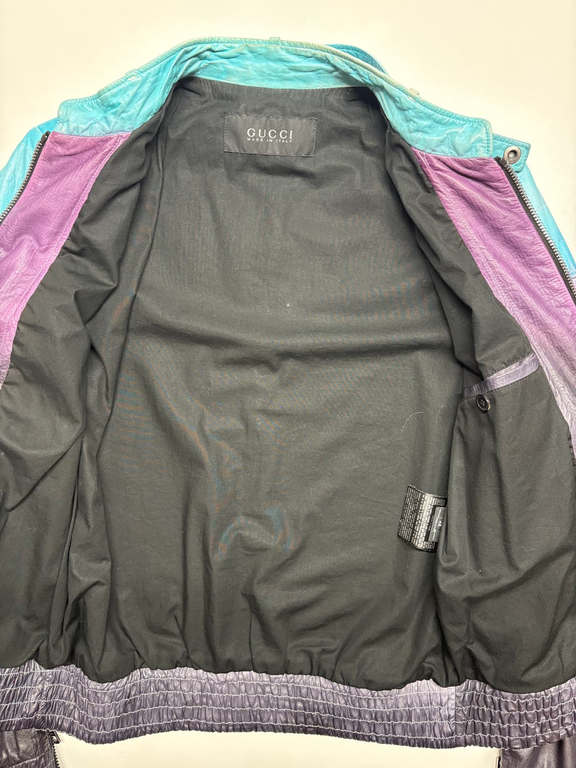 구찌 09ss 그라데이션 레더 바이커 자켓 상품이미지3