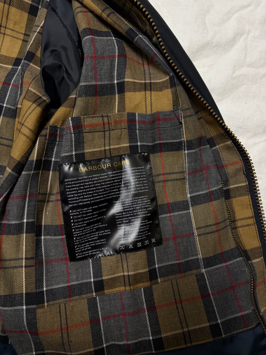 [새상품] 바버 애쉬비 왁스자켓 다크네이비 M 상품이미지7