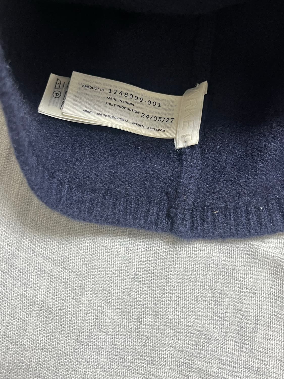 아르켓 캐시미어 울 비니-네이비/머듈 아모멘토 팔로마울 아이엘 더로우 얼 상품이미지4