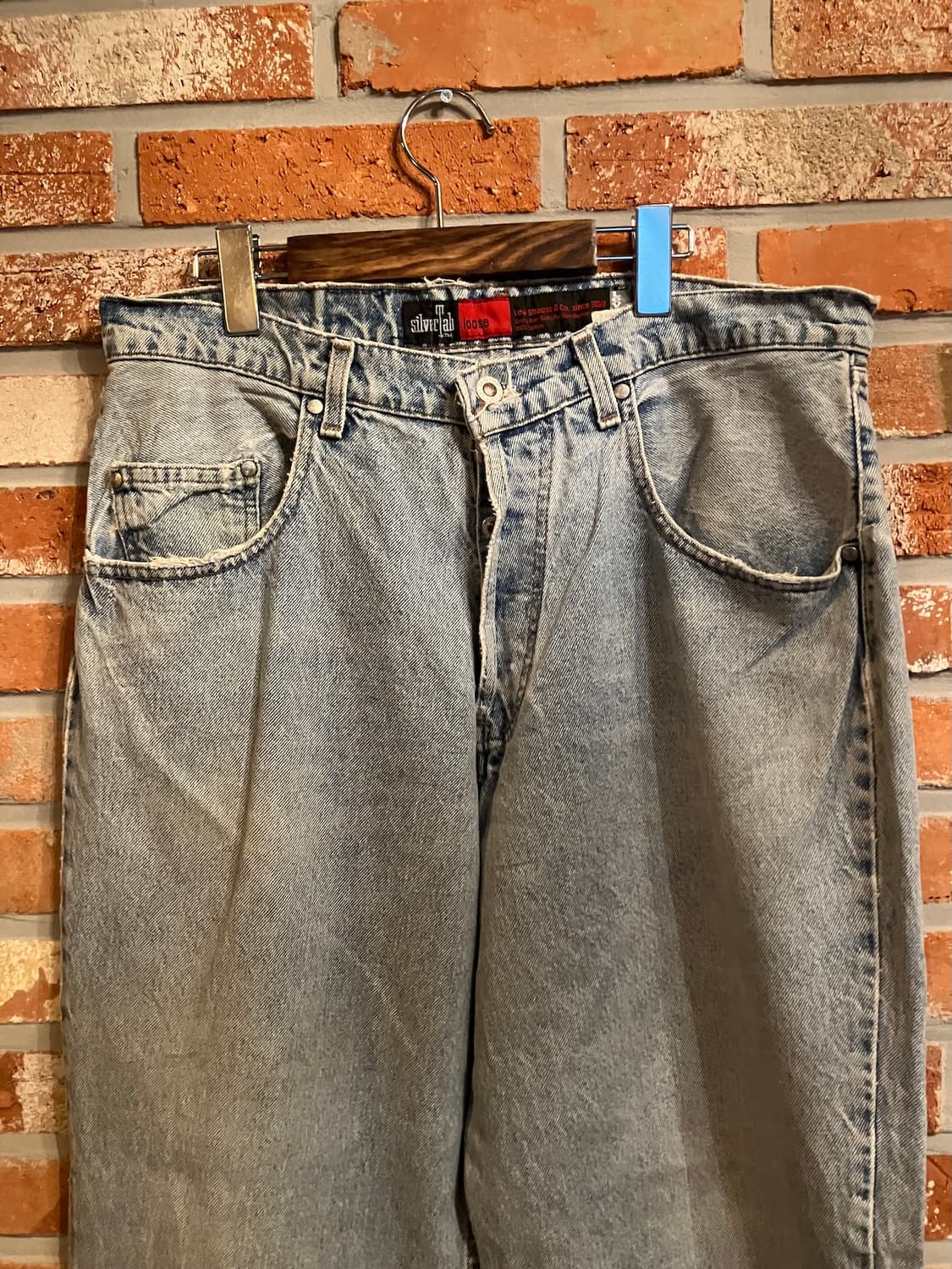 90s USA 빈티지 리바이스 실버탭 루즈핏 데님 팬츠 상품이미지3