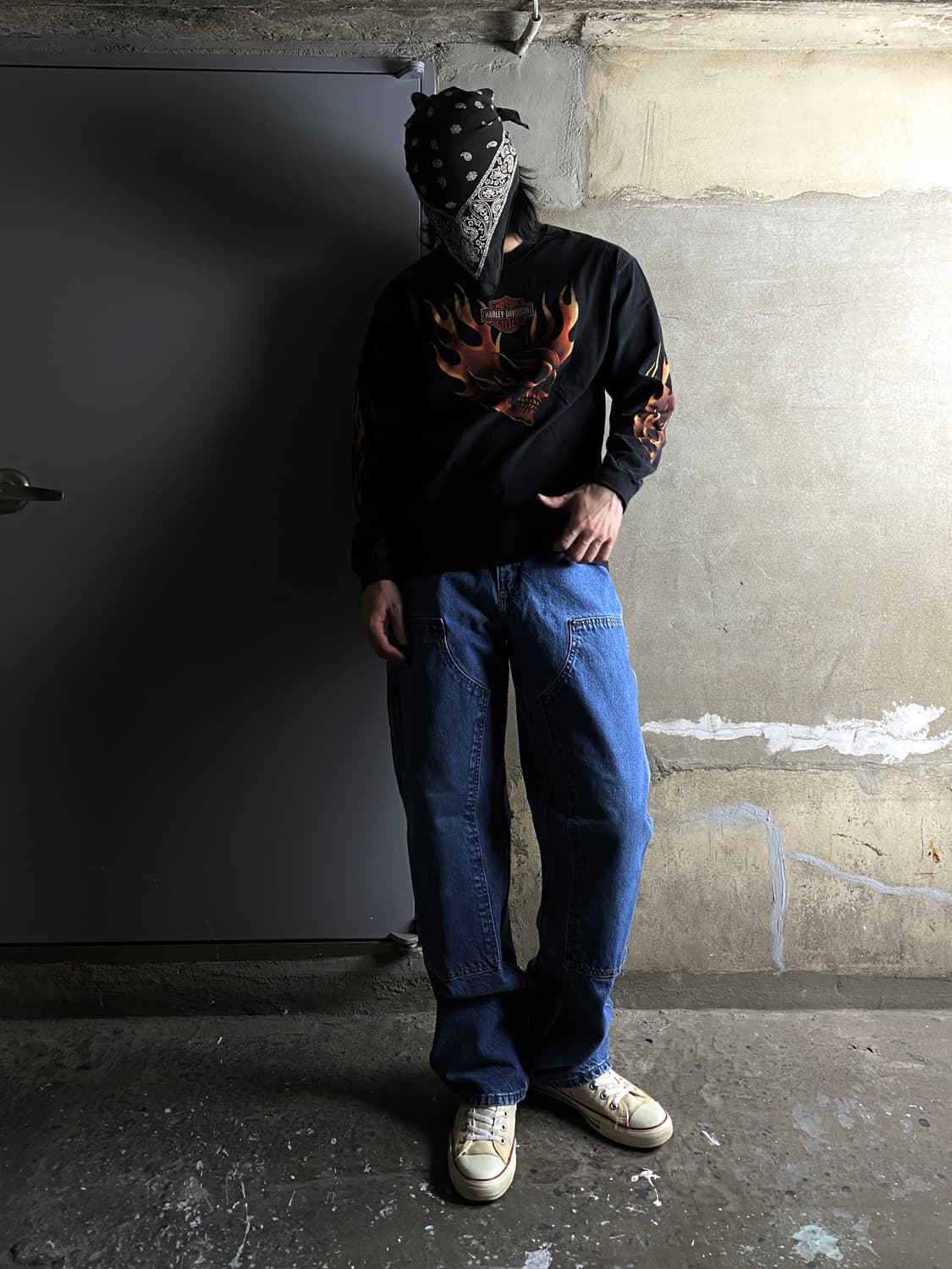 [L] 빈티지 할리 데이비슨 티셔츠 롱슬리브  상품이미지8