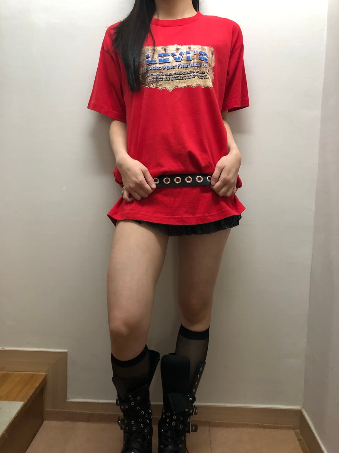 빈티지 리바이스 레드 반팔 상품이미지5
