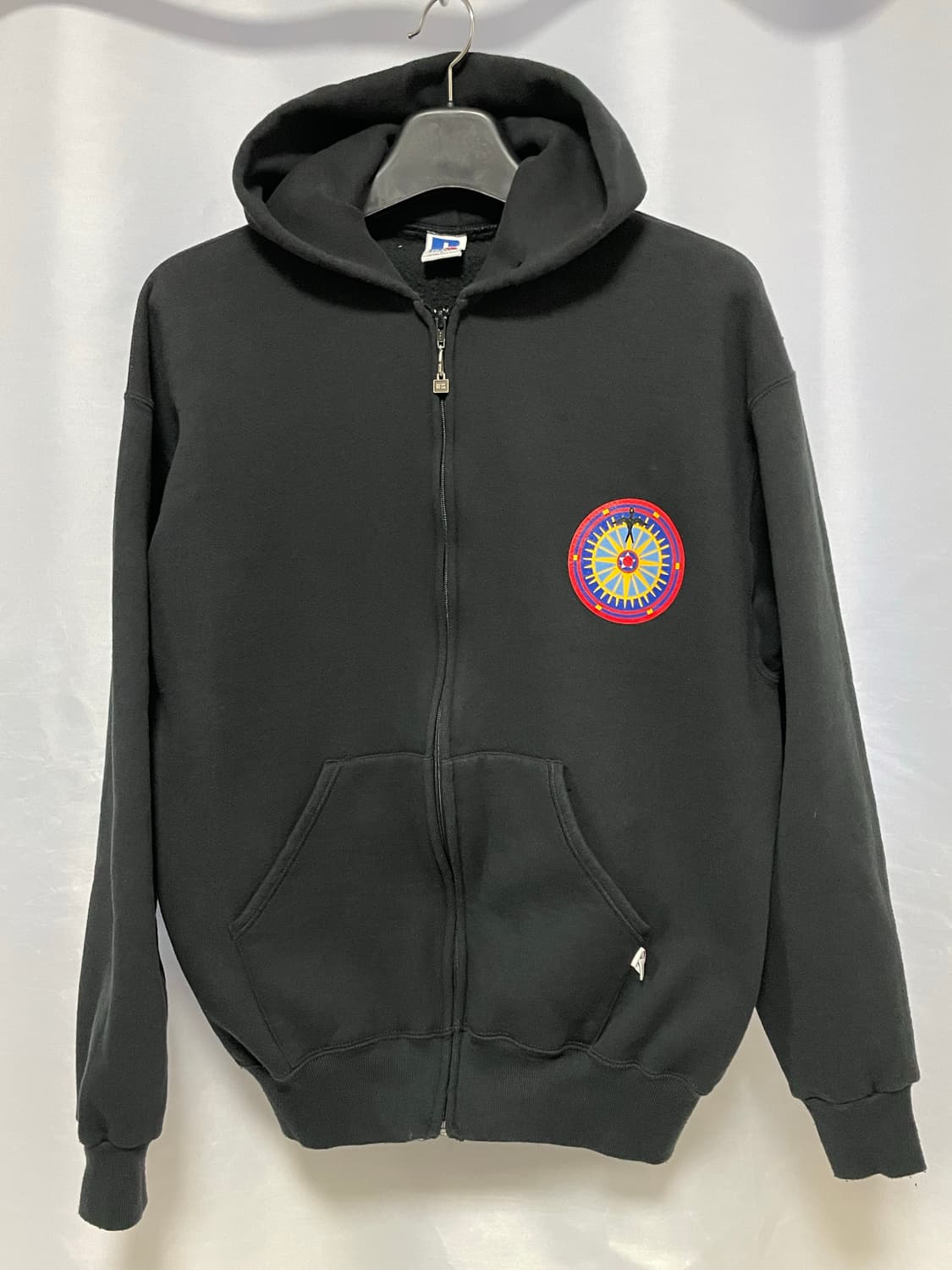 [D.O Vtg] 90s 러셀 50/50 후드 집업 블랙(L) 상품이미지2