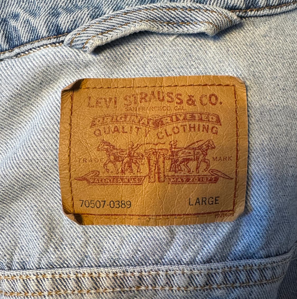 Made in USA 빈티지 리바이스 트럭커 데님 자켓 "L" (418) 상품이미지3