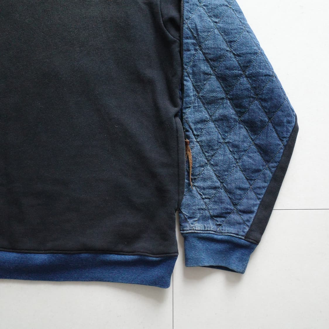 [정품] 캐피탈 컨트리 플리스 데님 퀼팅 투톤 스웨트셔츠 인디고 S 상품이미지3