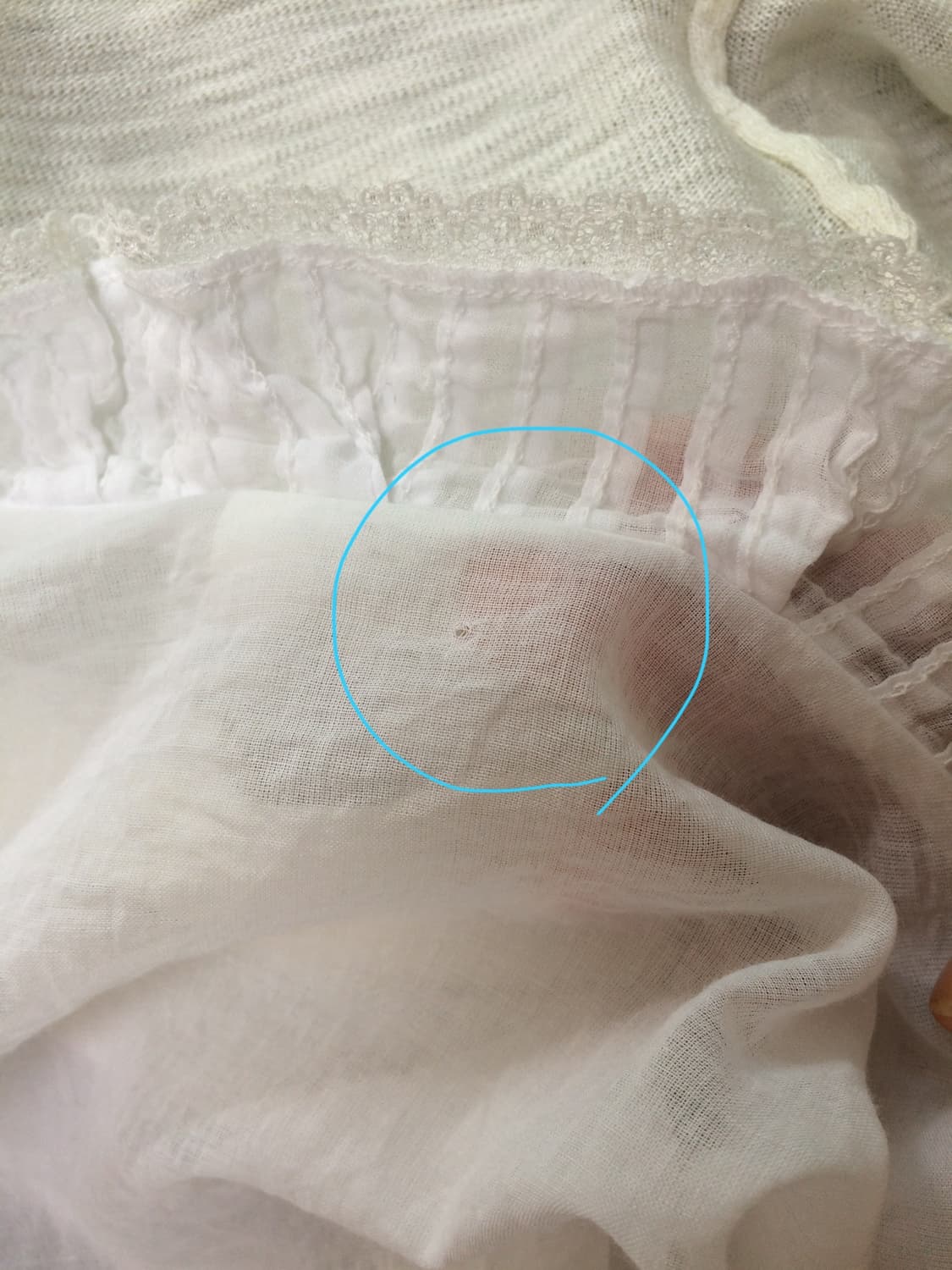 빈티지 레이스 프릴 핀턱 7부 블라우스 상품이미지10