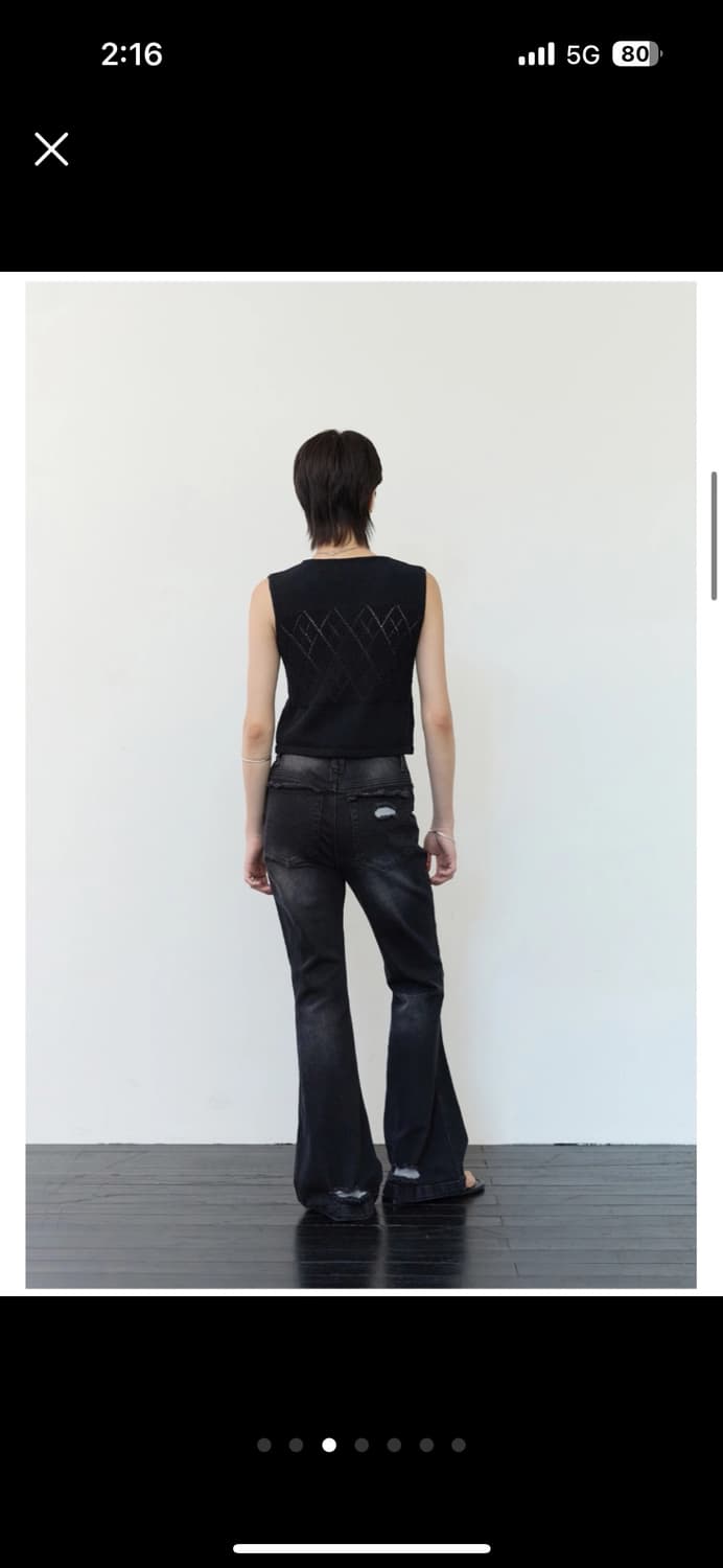 (새상품) Millo women 밀로우먼 Knit Vest [Black] 상품이미지3