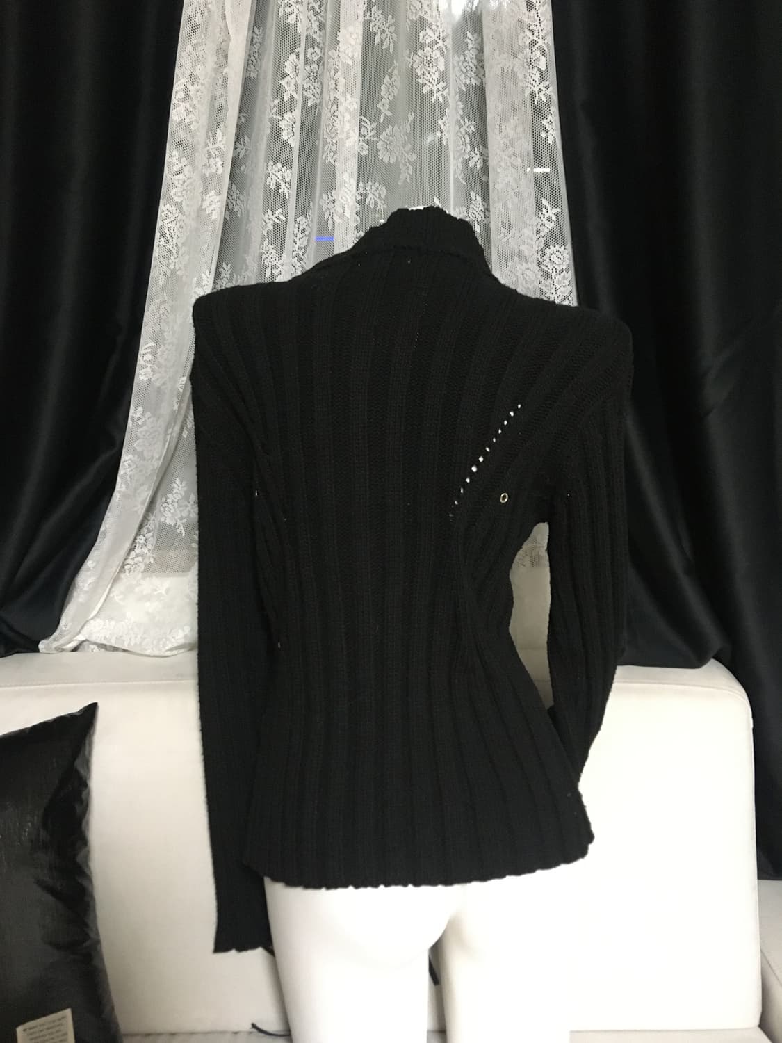 NACHE KNIT ZIP-UP BLACK 상품이미지2